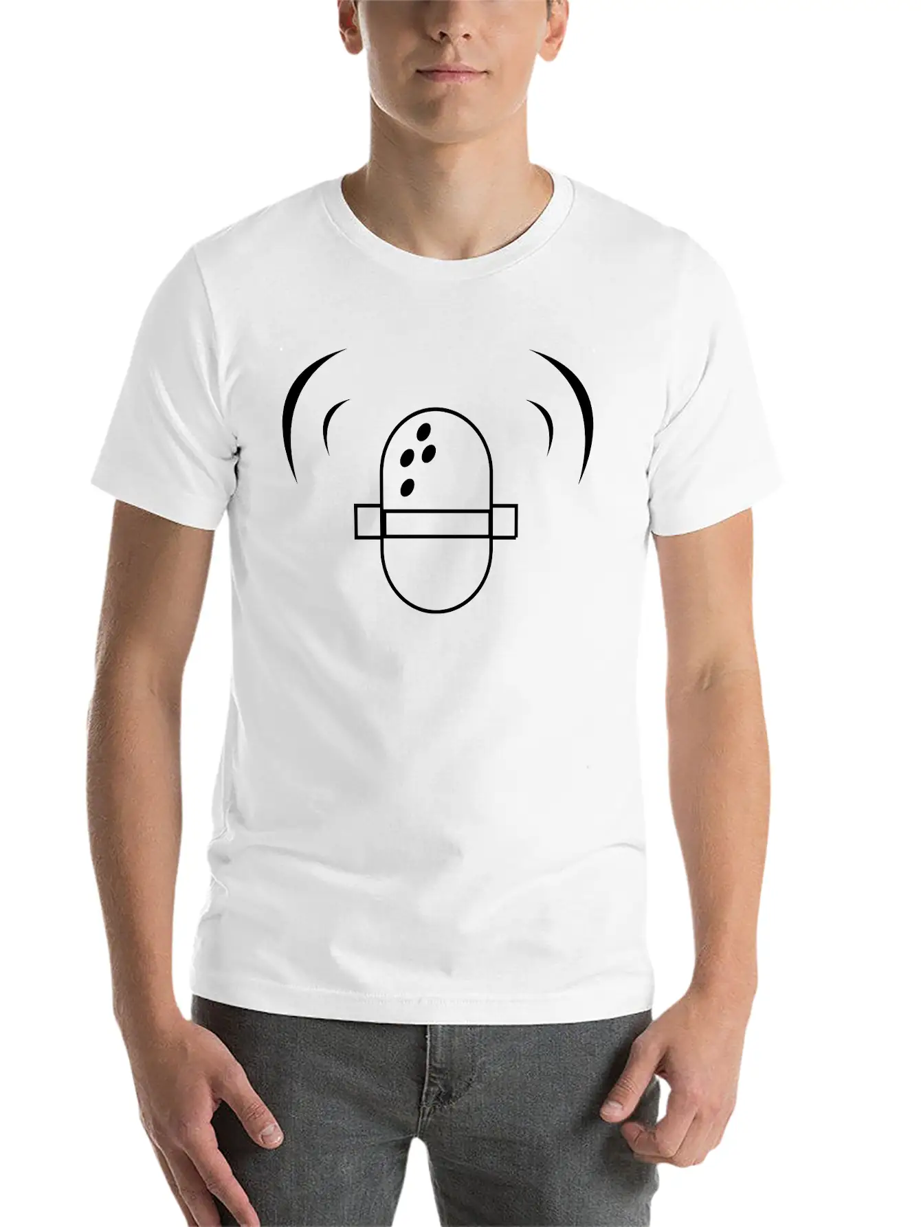 Microphone Breathable Soft Cotton T-Shirt – Timeless Casual Look