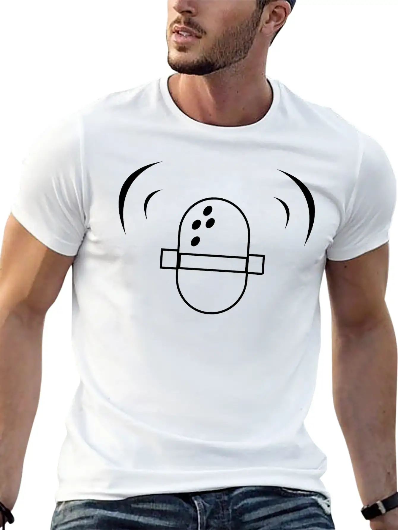 Microphone Breathable Soft Cotton T-Shirt – Timeless Casual Look