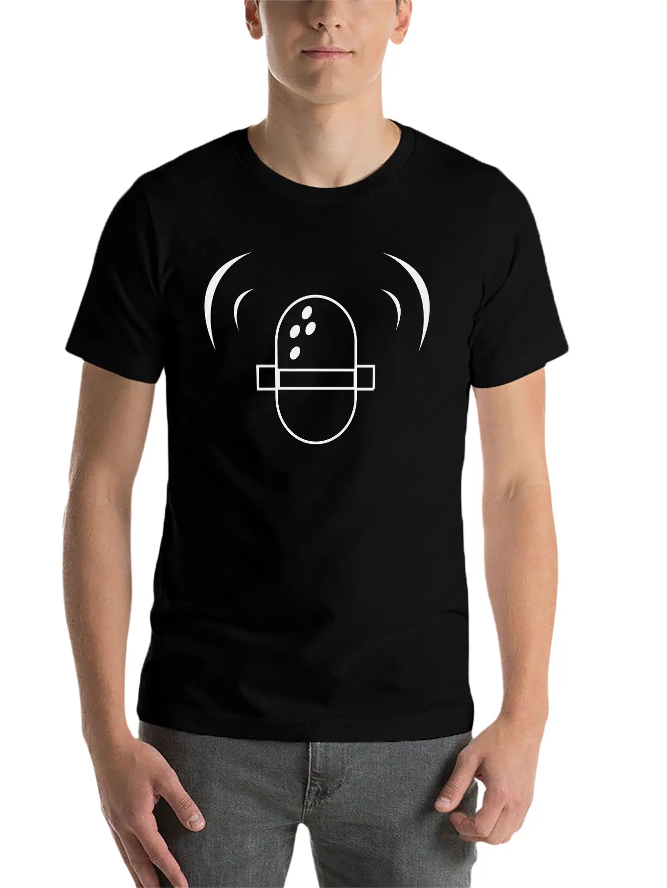 Microphone Breathable Soft Cotton T-Shirt – Timeless Casual Look