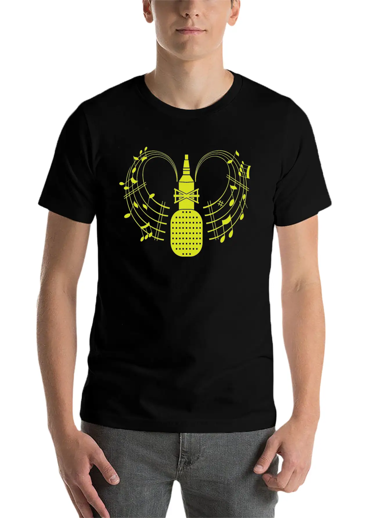 Microphone For You Unisex Short Sleeve Soft Cotton T-Shirt – Casual Everyday Wear