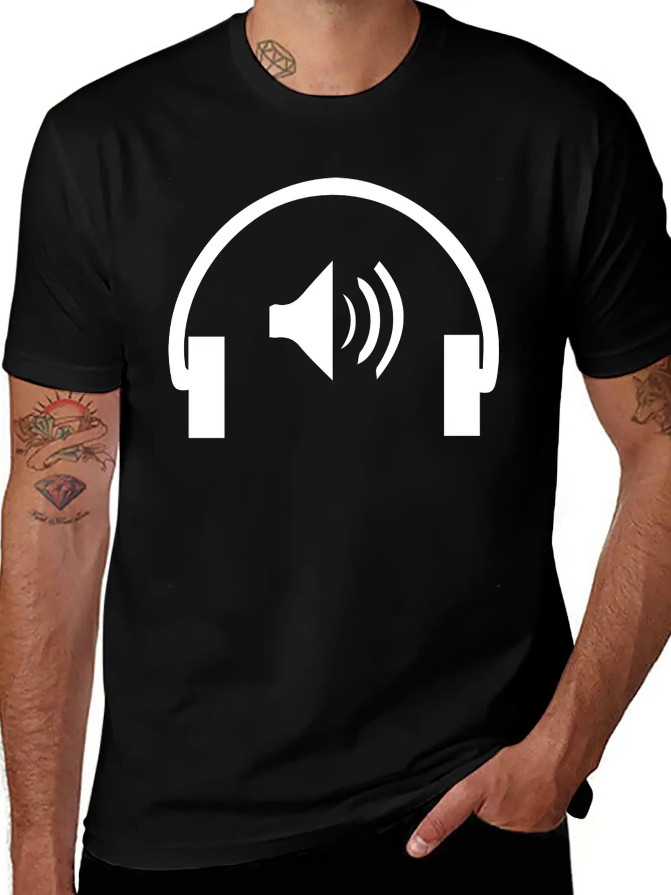 Microphone Logo Unisex Short Sleeve Soft Cotton T-Shirt – Casual Everyday Wear