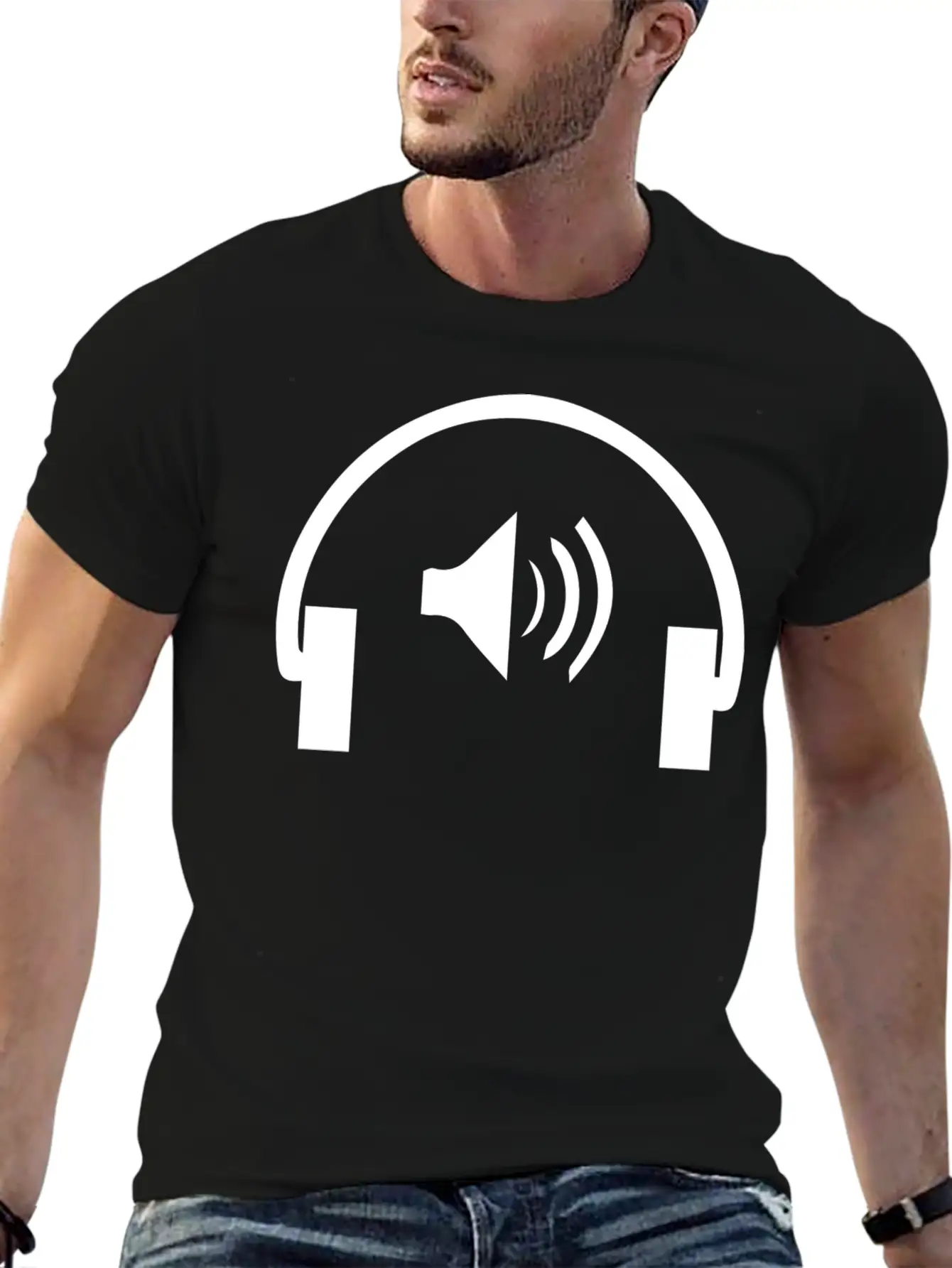 Microphone Logo Unisex Short Sleeve Soft Cotton T-Shirt – Casual Everyday Wear