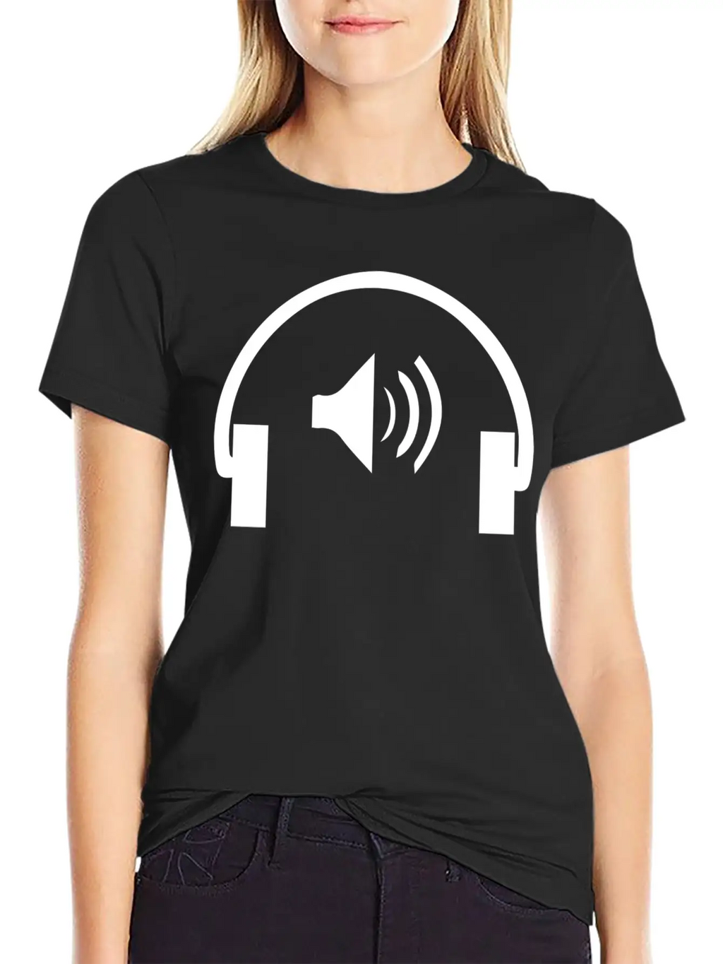 Microphone Logo Unisex Short Sleeve Soft Cotton T-Shirt – Casual Everyday Wear
