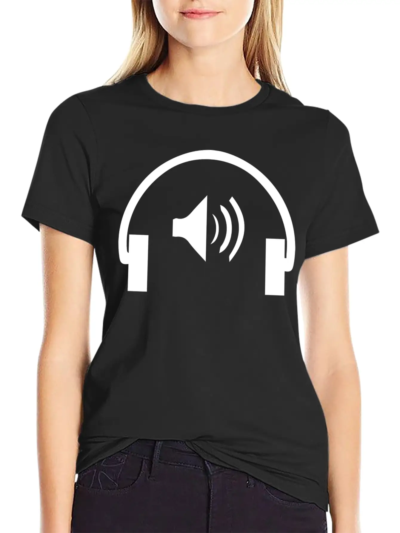 Microphone Logo Unisex Short Sleeve Soft Cotton T-Shirt – Casual Everyday Wear