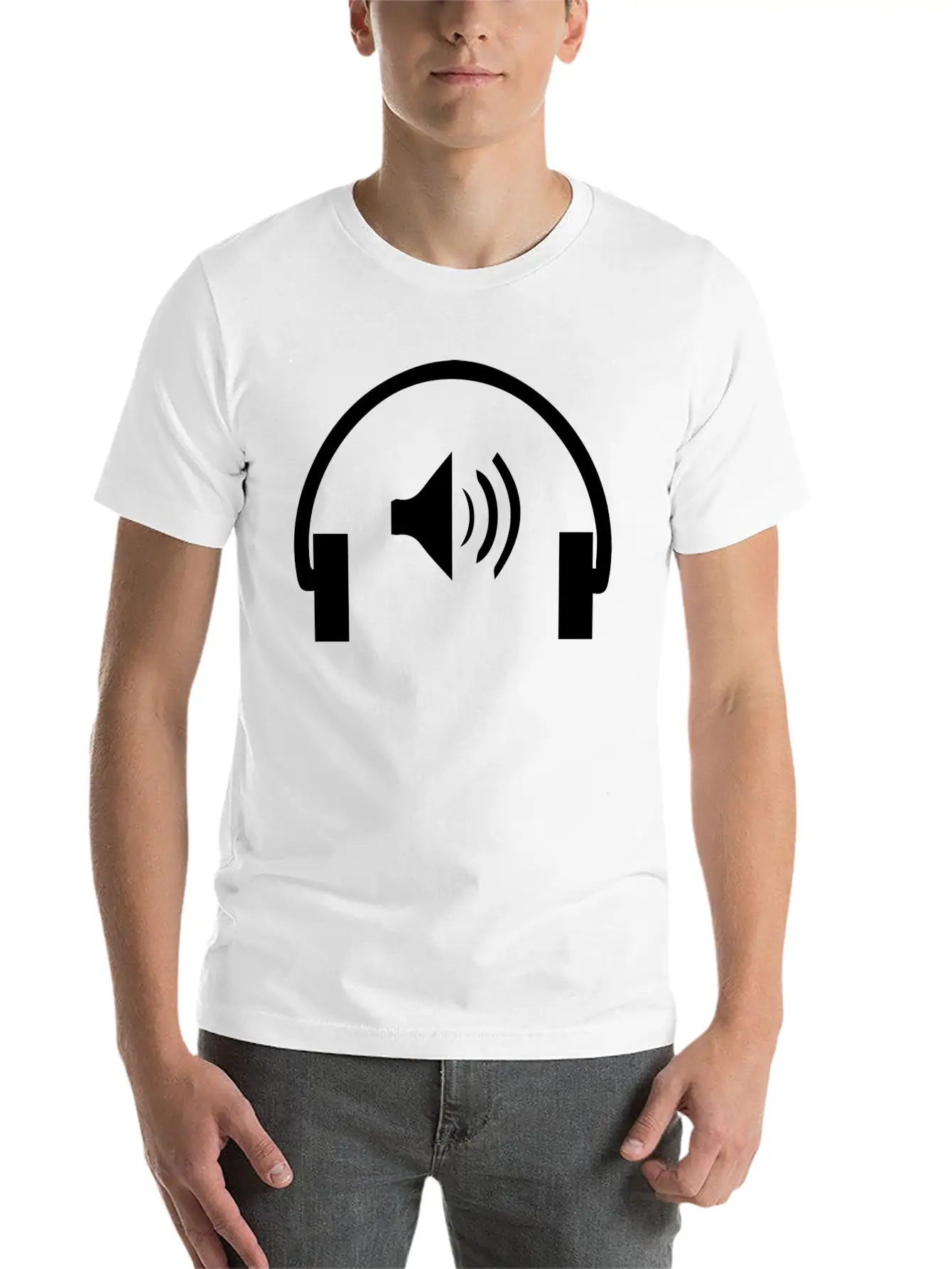 Microphone Logo Unisex Short Sleeve Soft Cotton T-Shirt – Casual Everyday Wear