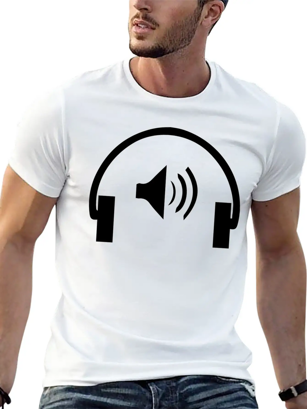 Microphone Logo Unisex Short Sleeve Soft Cotton T-Shirt – Casual Everyday Wear