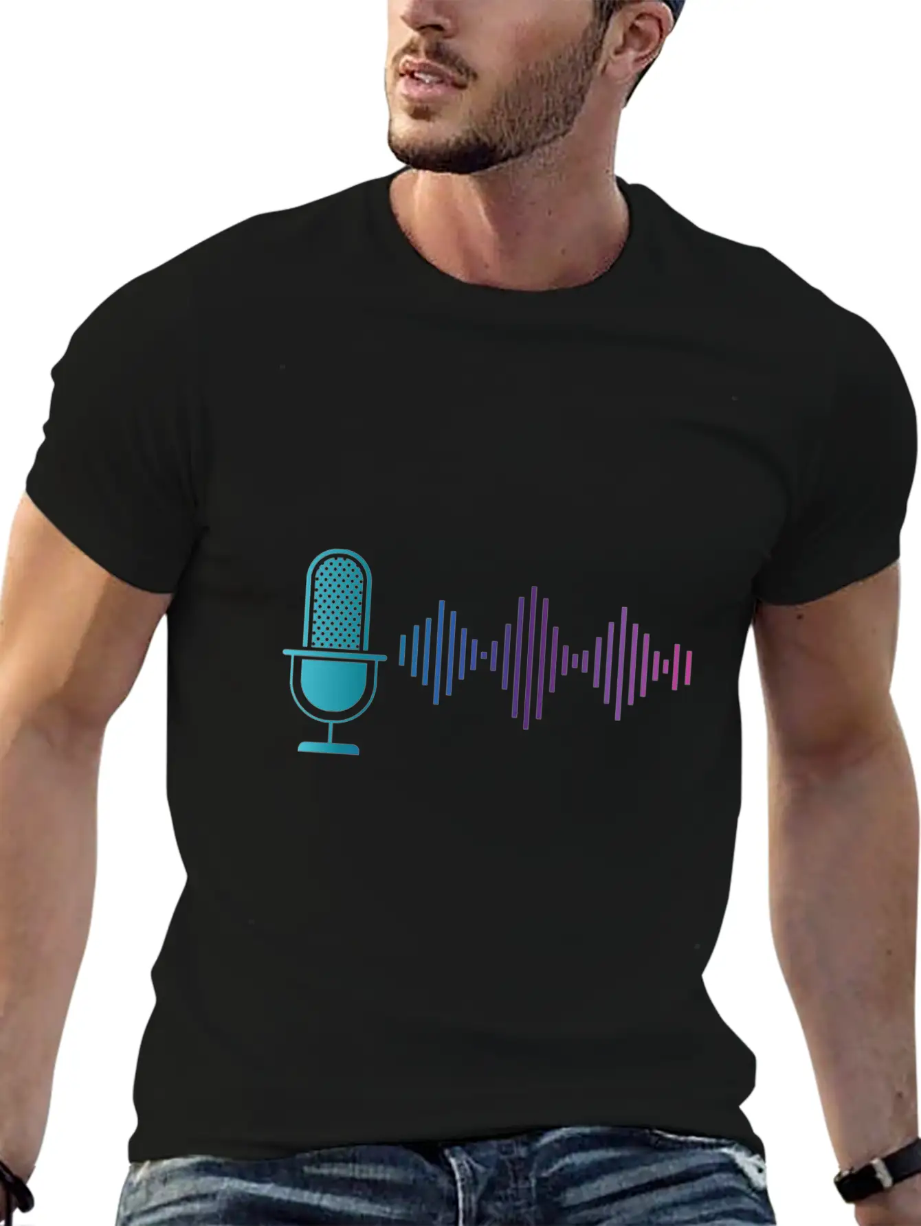 Microphone Music Singing Karaoke Sound Engeneer Unisex Casual T-Shirt – Clean Design For Daily Comfort