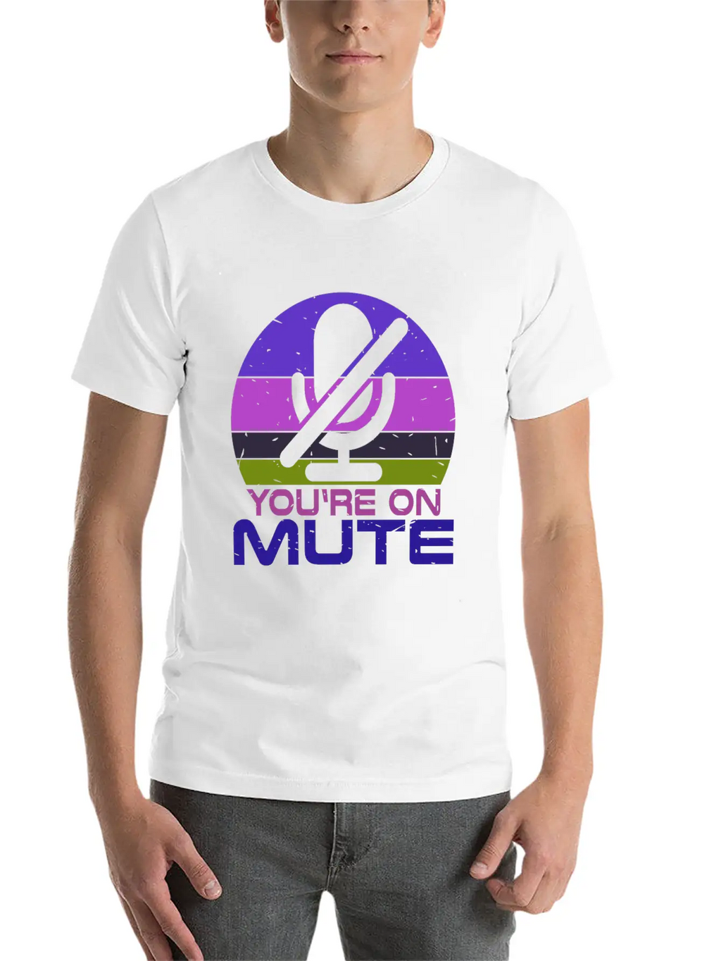 Microphone Muted You Are Muted On Mute Stylish Everyday T-Shirt – Unisex Basic Cotton Tee