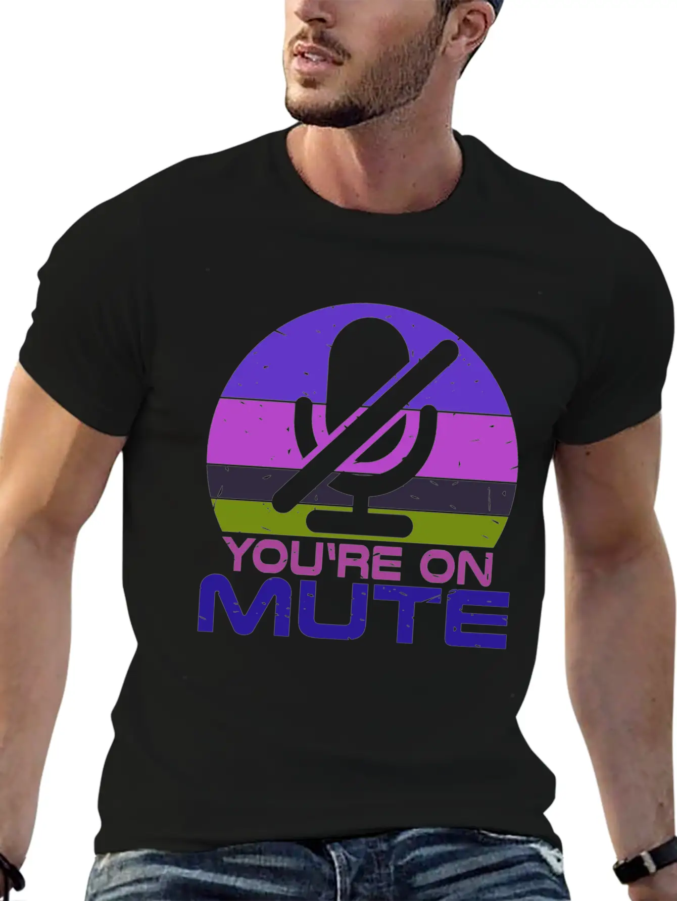 Microphone Muted You Are Muted On Mute Stylish Everyday T-Shirt – Unisex Basic Cotton Tee