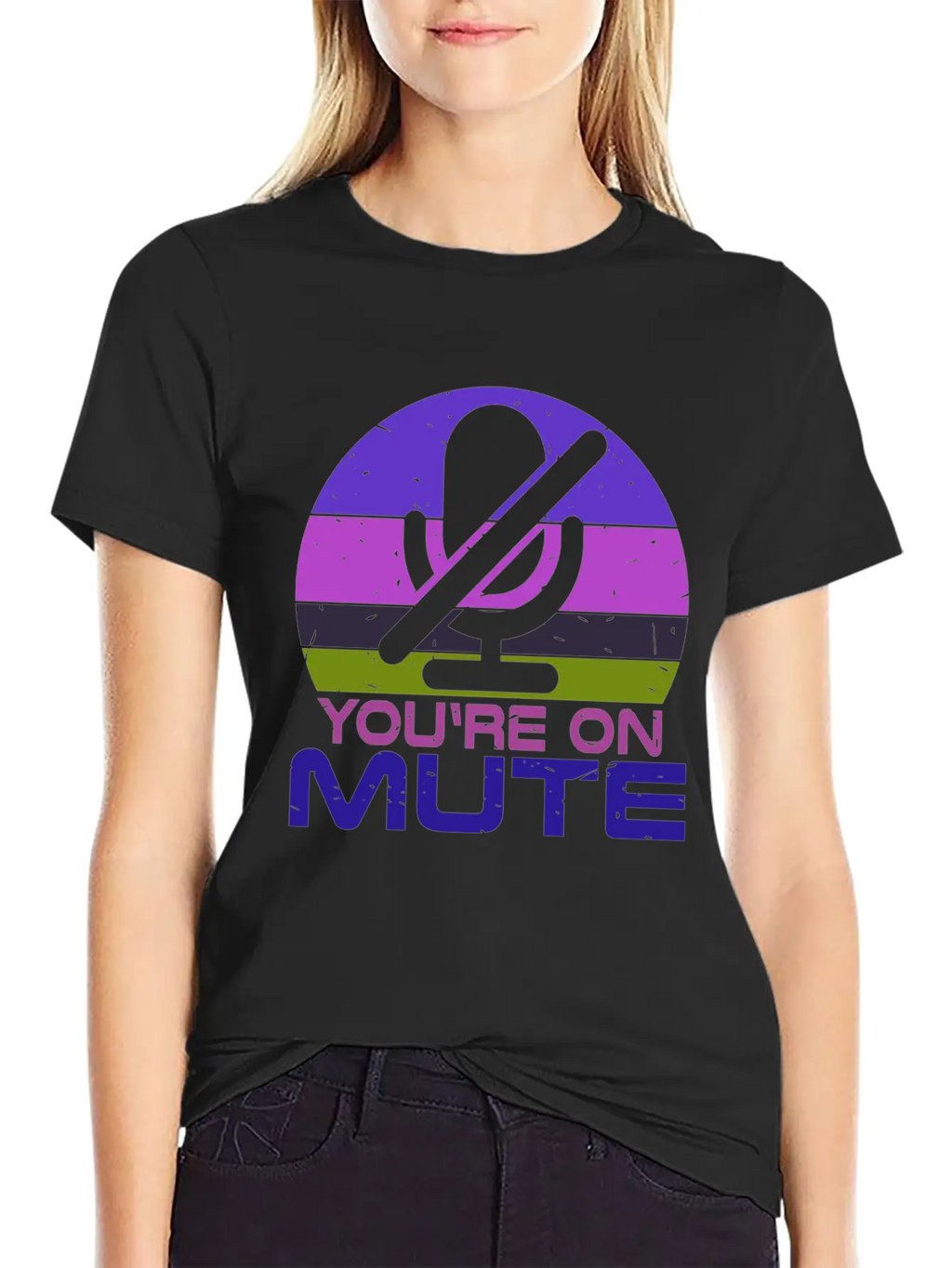 Microphone Muted You Are Muted On Mute Stylish Everyday T-Shirt – Unisex Basic Cotton Tee