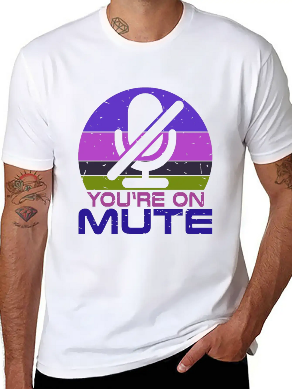 Microphone Muted You Are Muted On Mute Stylish Everyday T-Shirt – Unisex Basic Cotton Tee