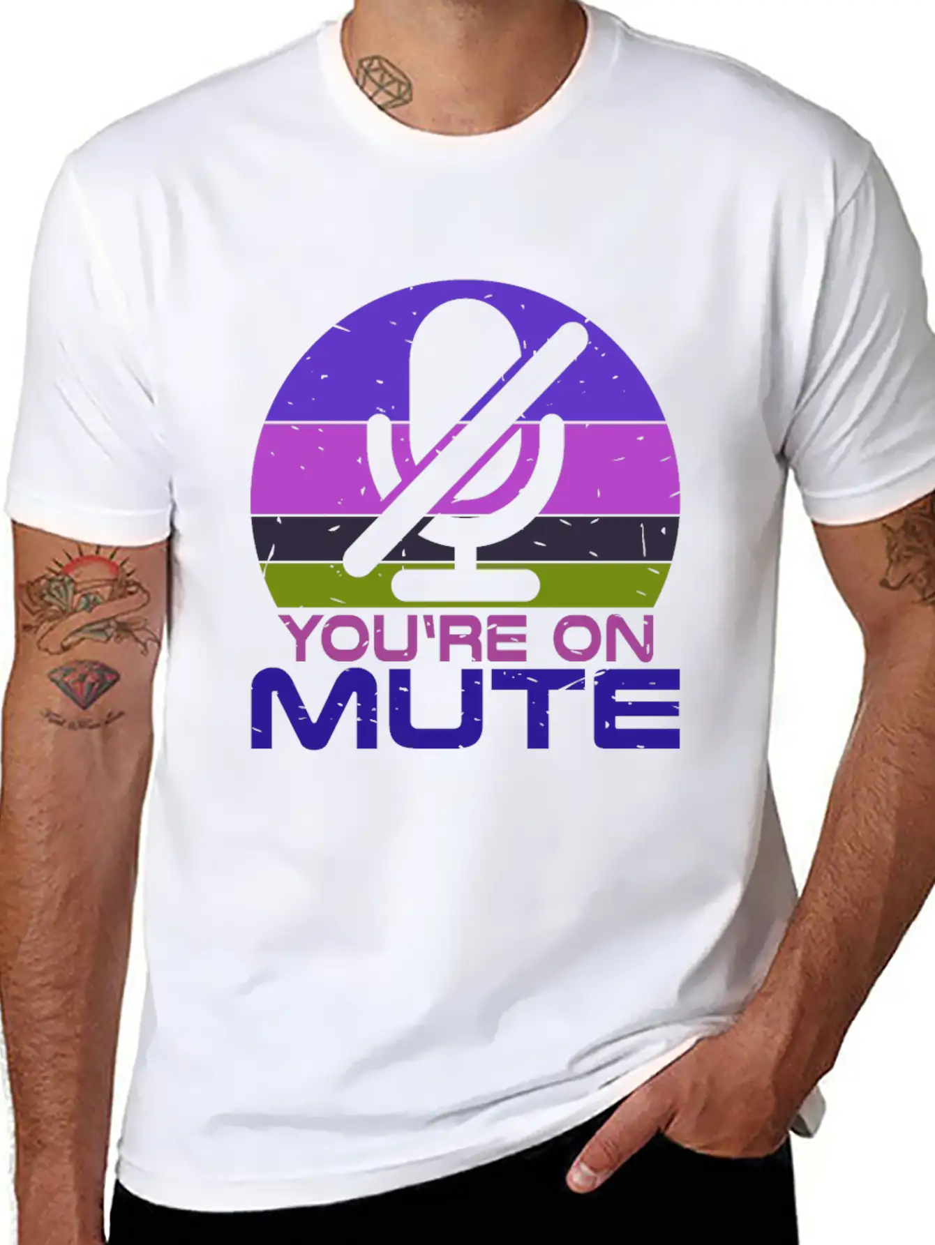 Microphone Muted You Are Muted On Mute Stylish Everyday T-Shirt – Unisex Basic Cotton Tee