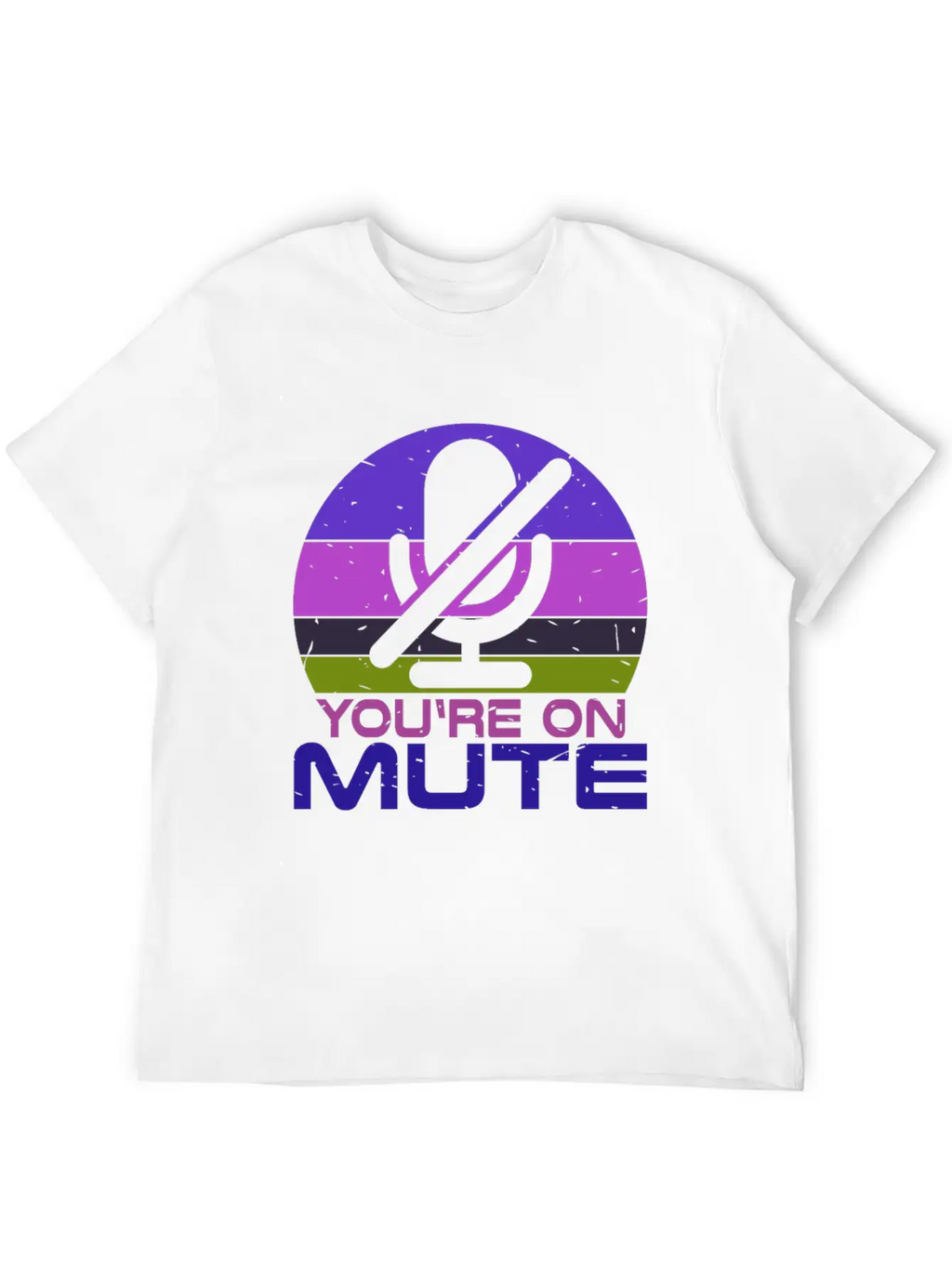 Microphone Muted You Are Muted On Mute Stylish Everyday T-Shirt – Unisex Basic Cotton Tee