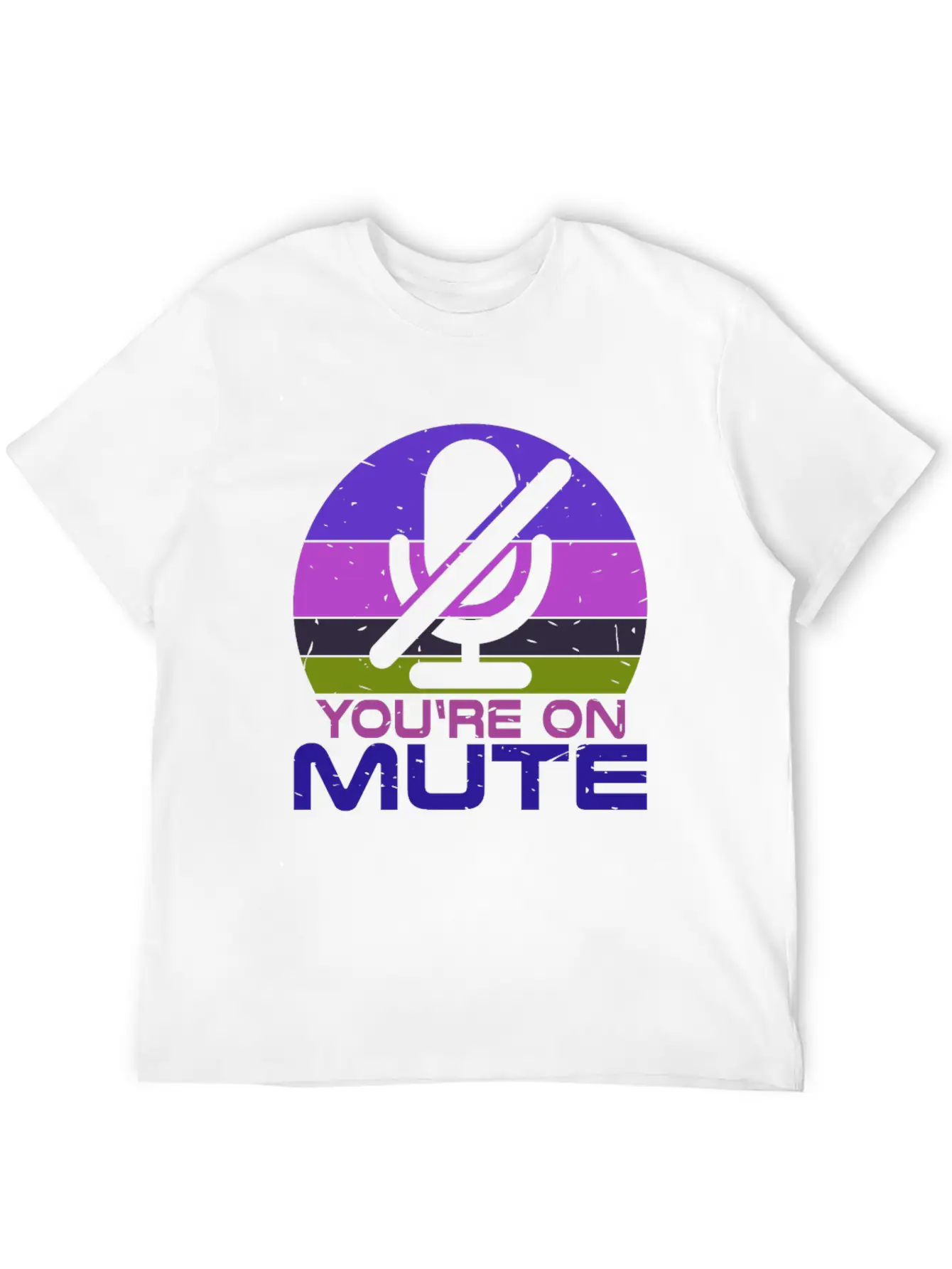 Microphone Muted You Are Muted On Mute Stylish Everyday T-Shirt – Unisex Basic Cotton Tee