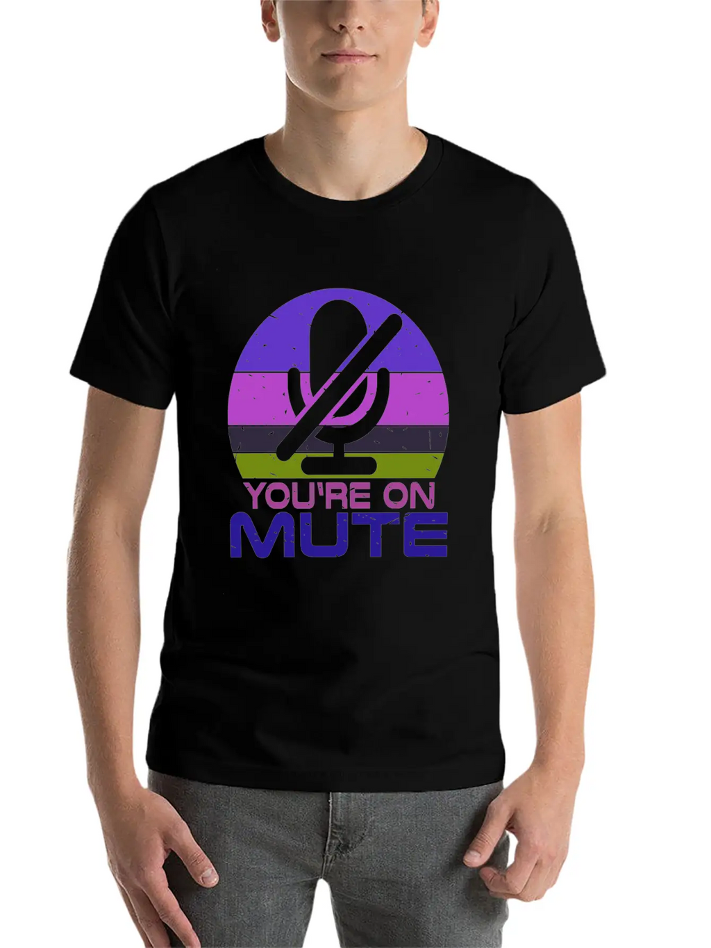 Microphone Muted You Are Muted On Mute Stylish Everyday T-Shirt – Unisex Basic Cotton Tee
