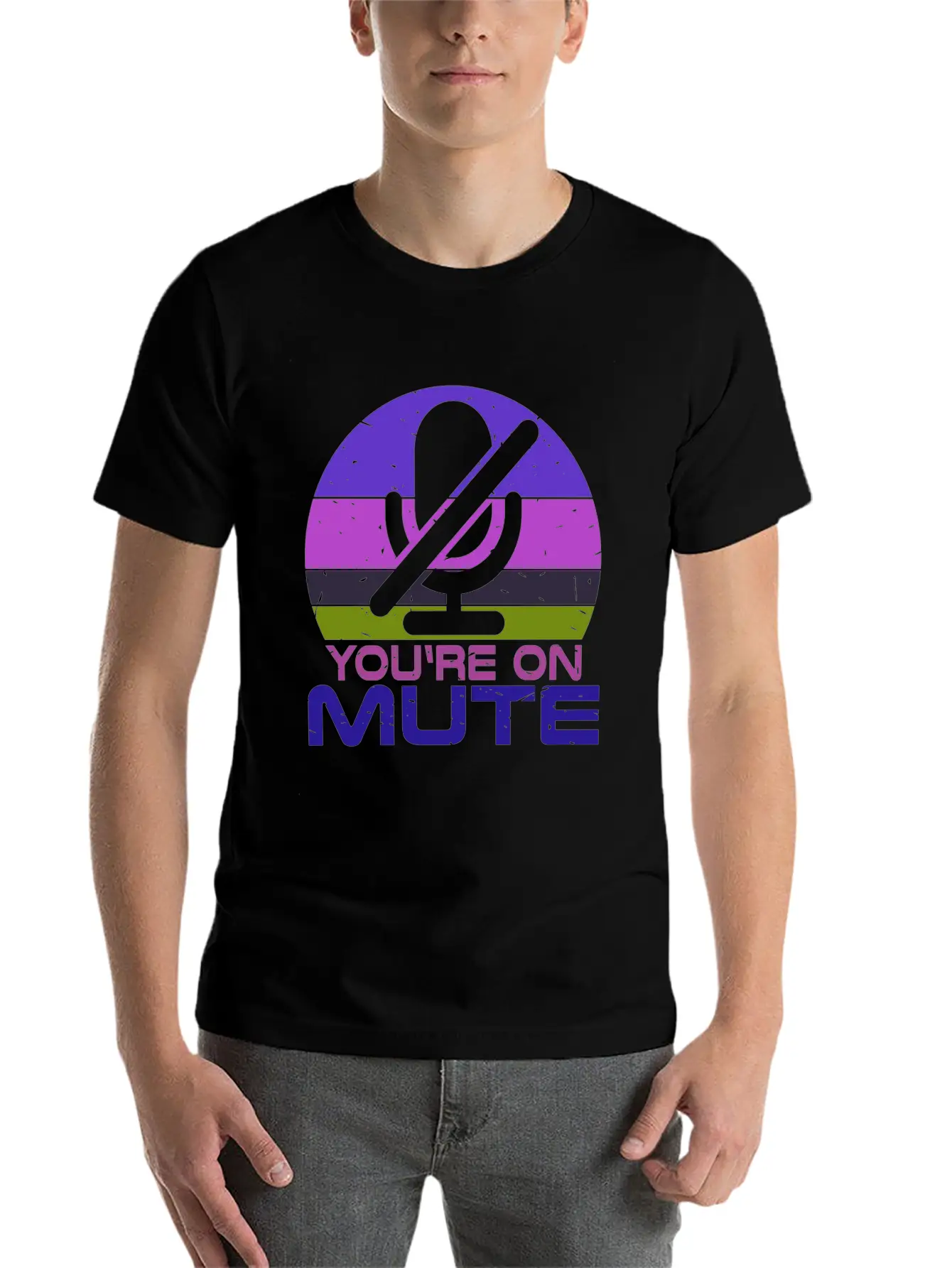 Microphone Muted You Are Muted On Mute Stylish Everyday T-Shirt – Unisex Basic Cotton Tee