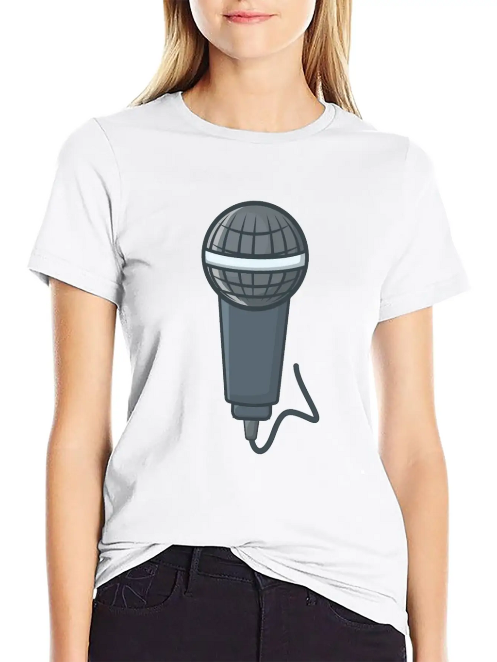 Microphone Stylish Everyday T-Shirt – Unisex Basic Cotton Tee