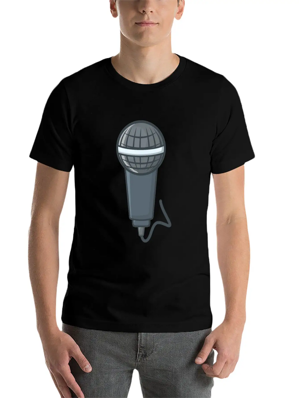Microphone Stylish Everyday T-Shirt – Unisex Basic Cotton Tee