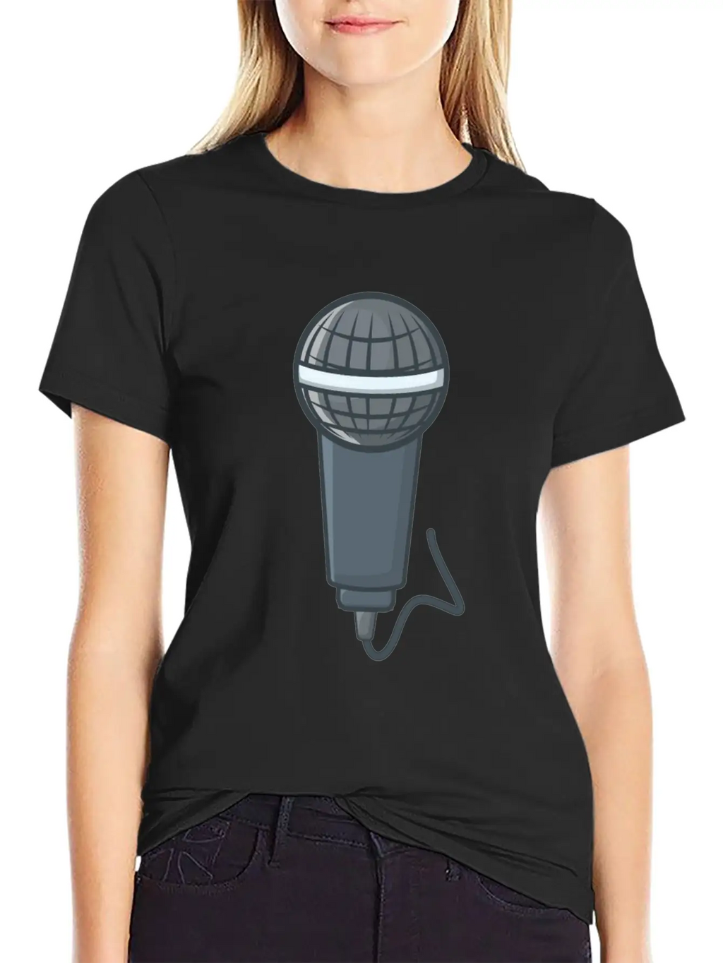 Microphone Stylish Everyday T-Shirt – Unisex Basic Cotton Tee