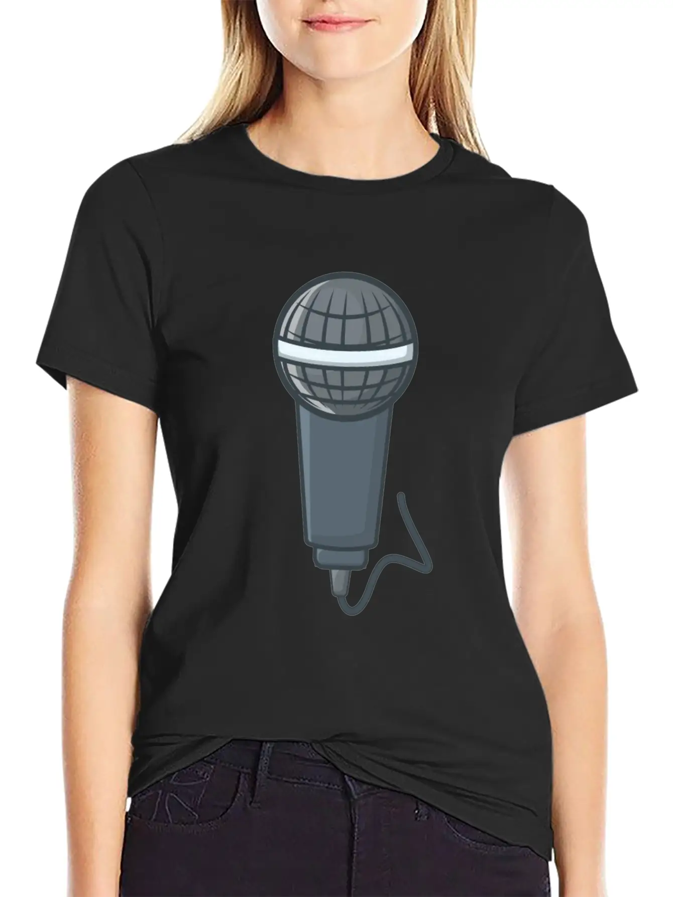 Microphone Stylish Everyday T-Shirt – Unisex Basic Cotton Tee
