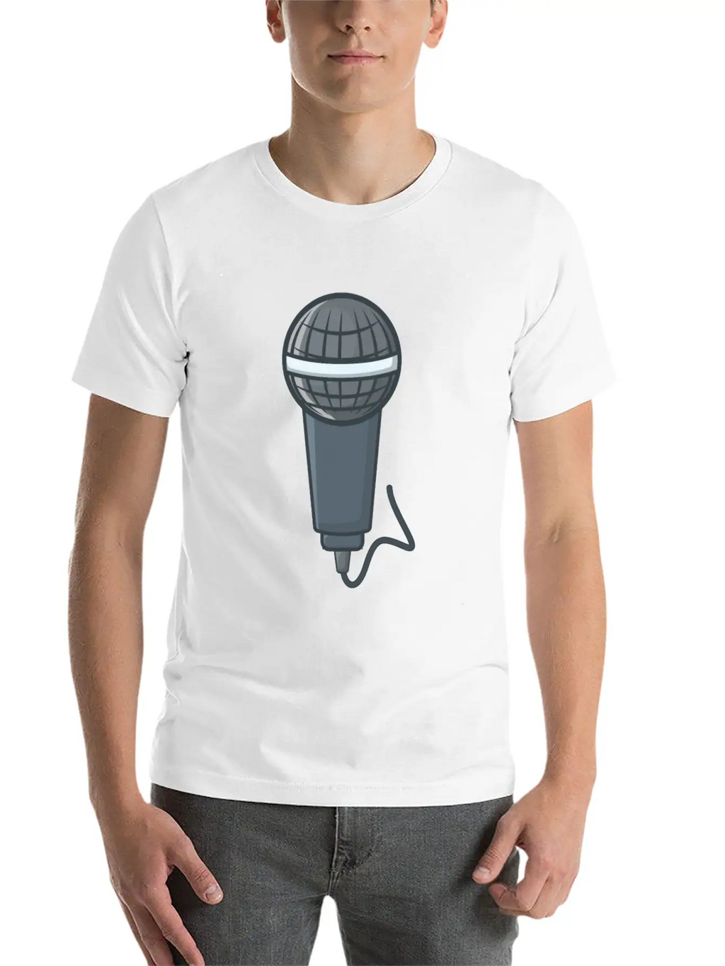 Microphone Stylish Everyday T-Shirt – Unisex Basic Cotton Tee