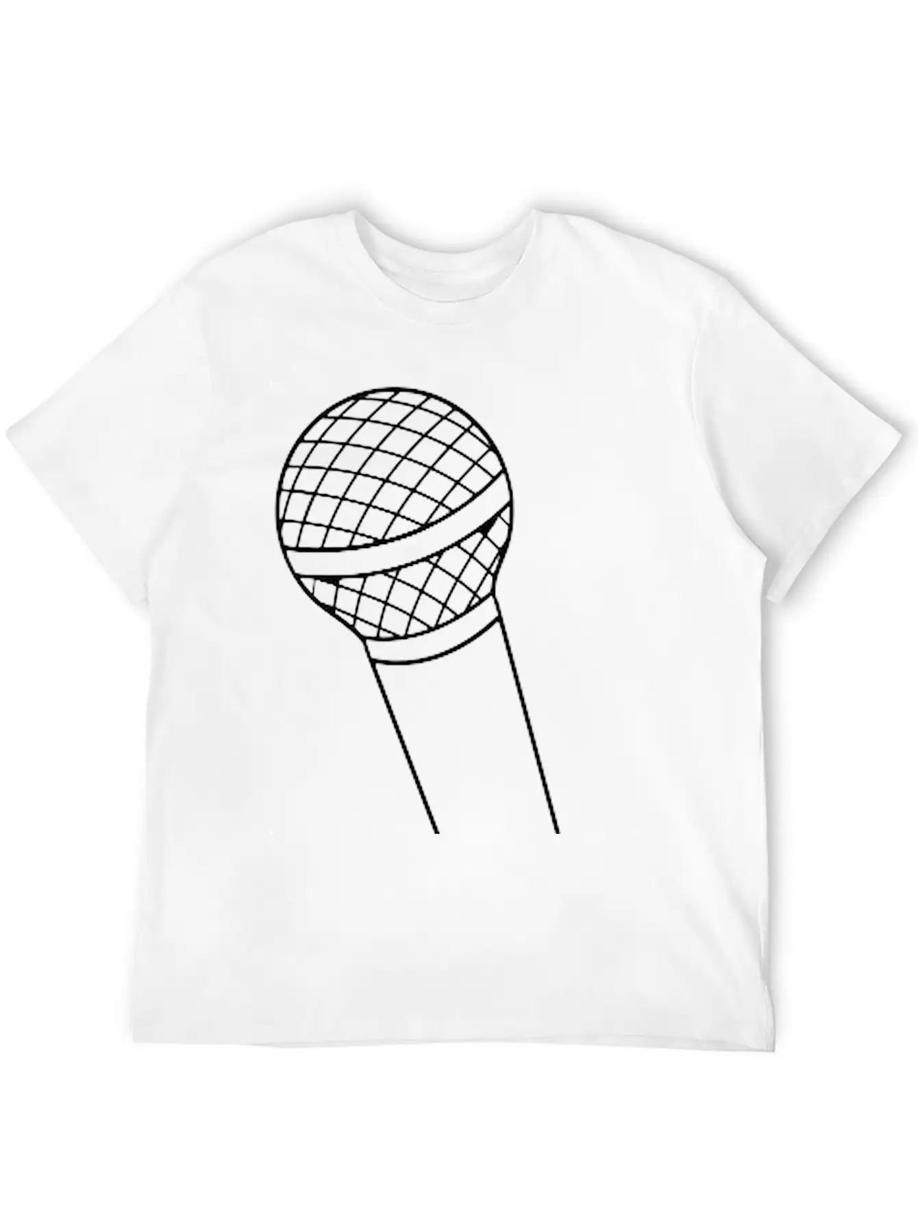 Microphone Unisex Short Sleeve Soft Cotton T-Shirt – Casual Everyday Wear