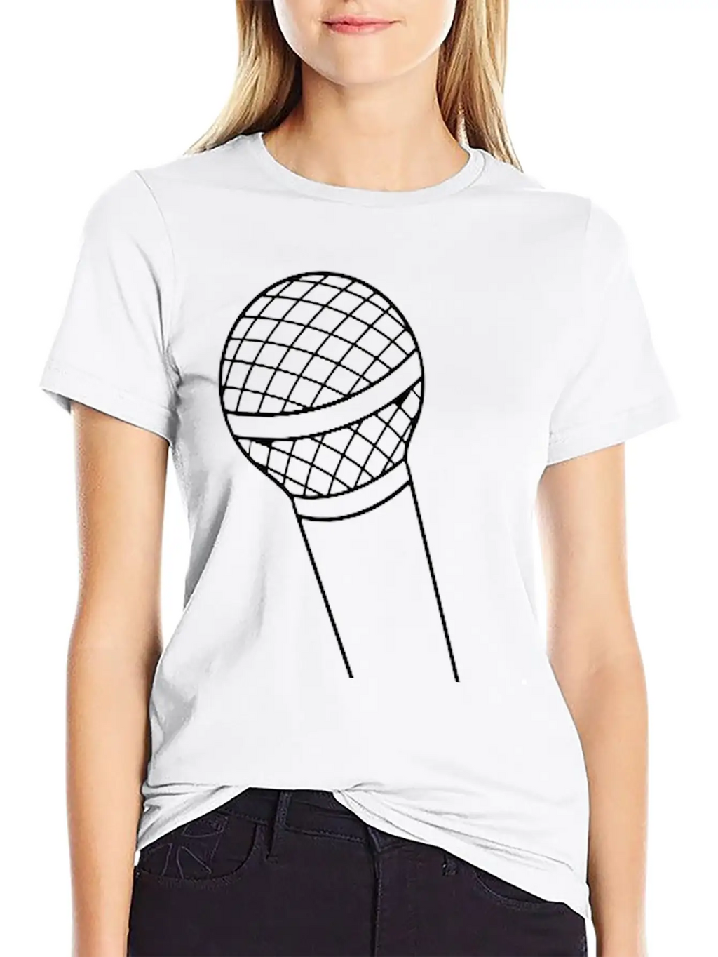 Microphone Unisex Short Sleeve Soft Cotton T-Shirt – Casual Everyday Wear
