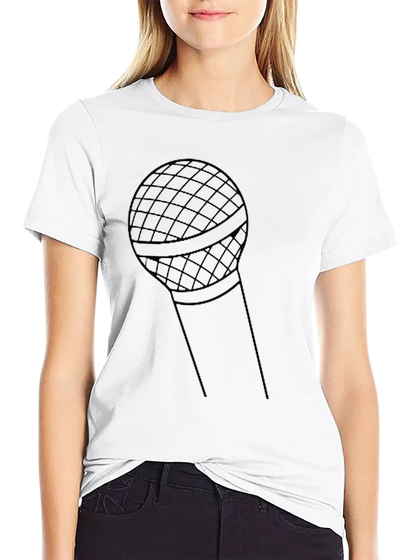Microphone Unisex Short Sleeve Soft Cotton T-Shirt – Casual Everyday Wear
