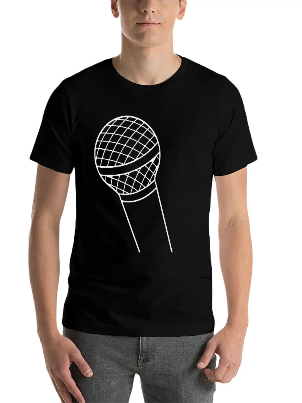 Microphone Unisex Short Sleeve Soft Cotton T-Shirt – Casual Everyday Wear
