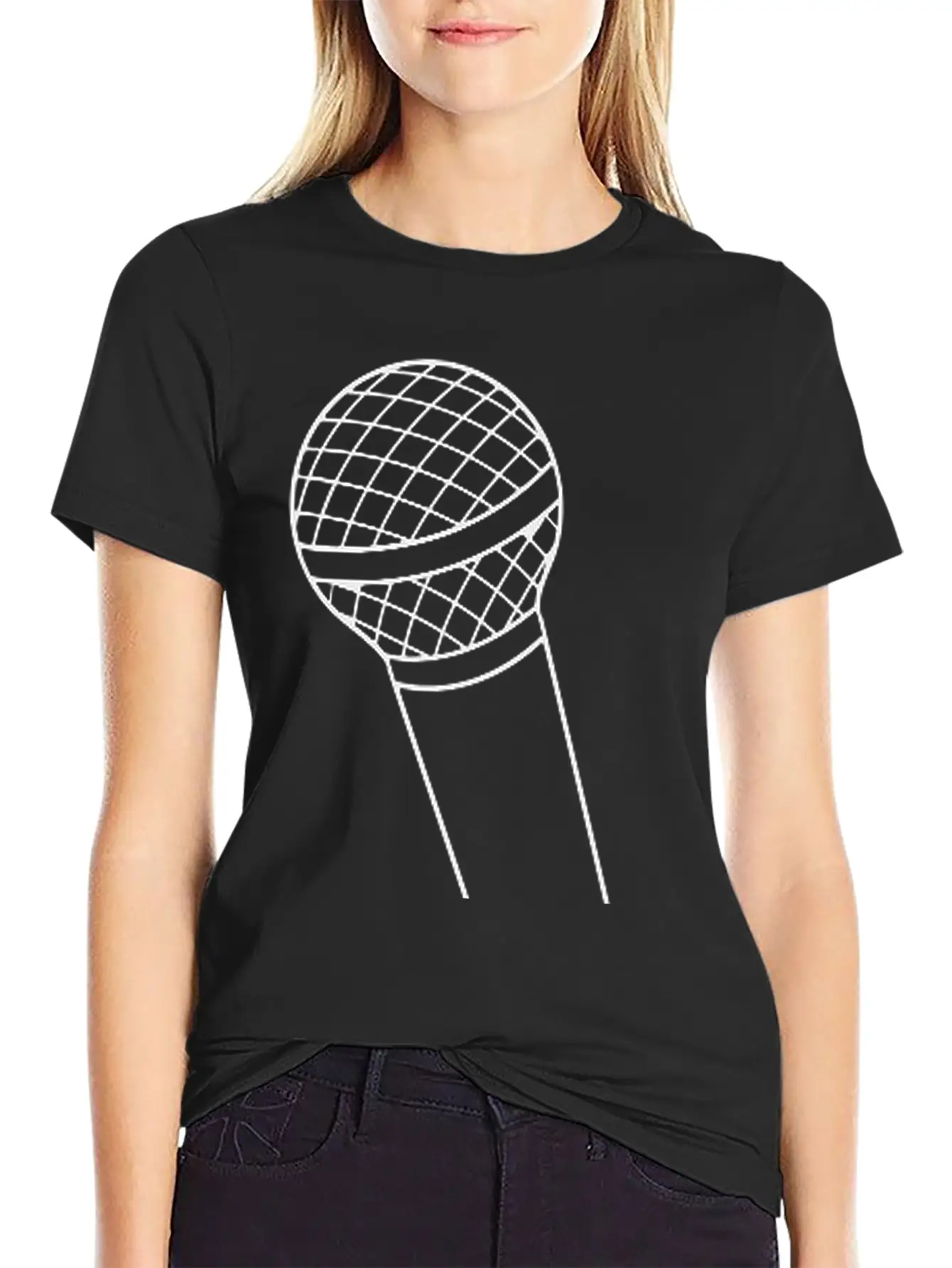 Microphone Unisex Short Sleeve Soft Cotton T-Shirt – Casual Everyday Wear