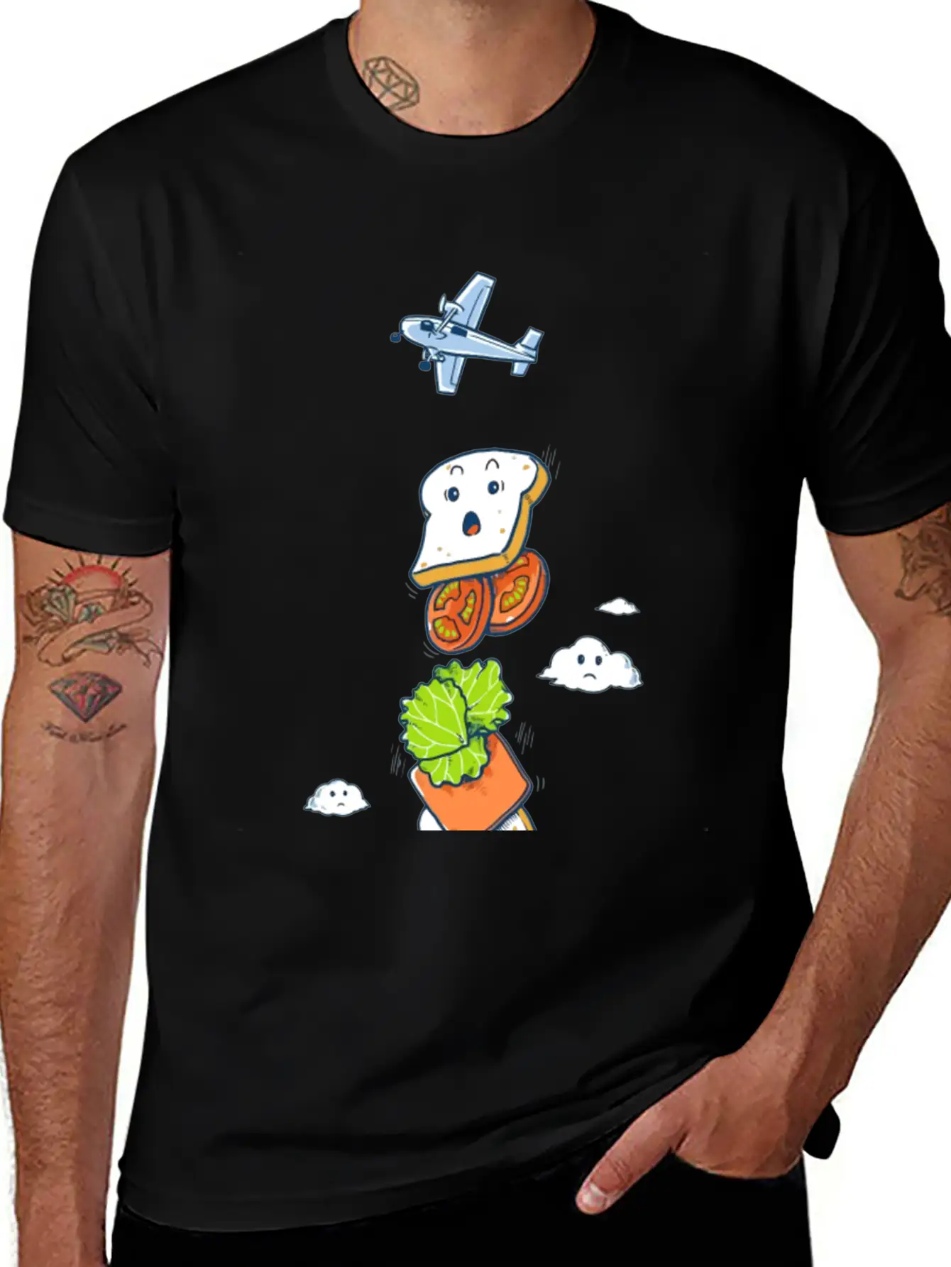 Mid Air Disintegrated Unisex Short Sleeve Soft Cotton T-Shirt – Casual Everyday Wear