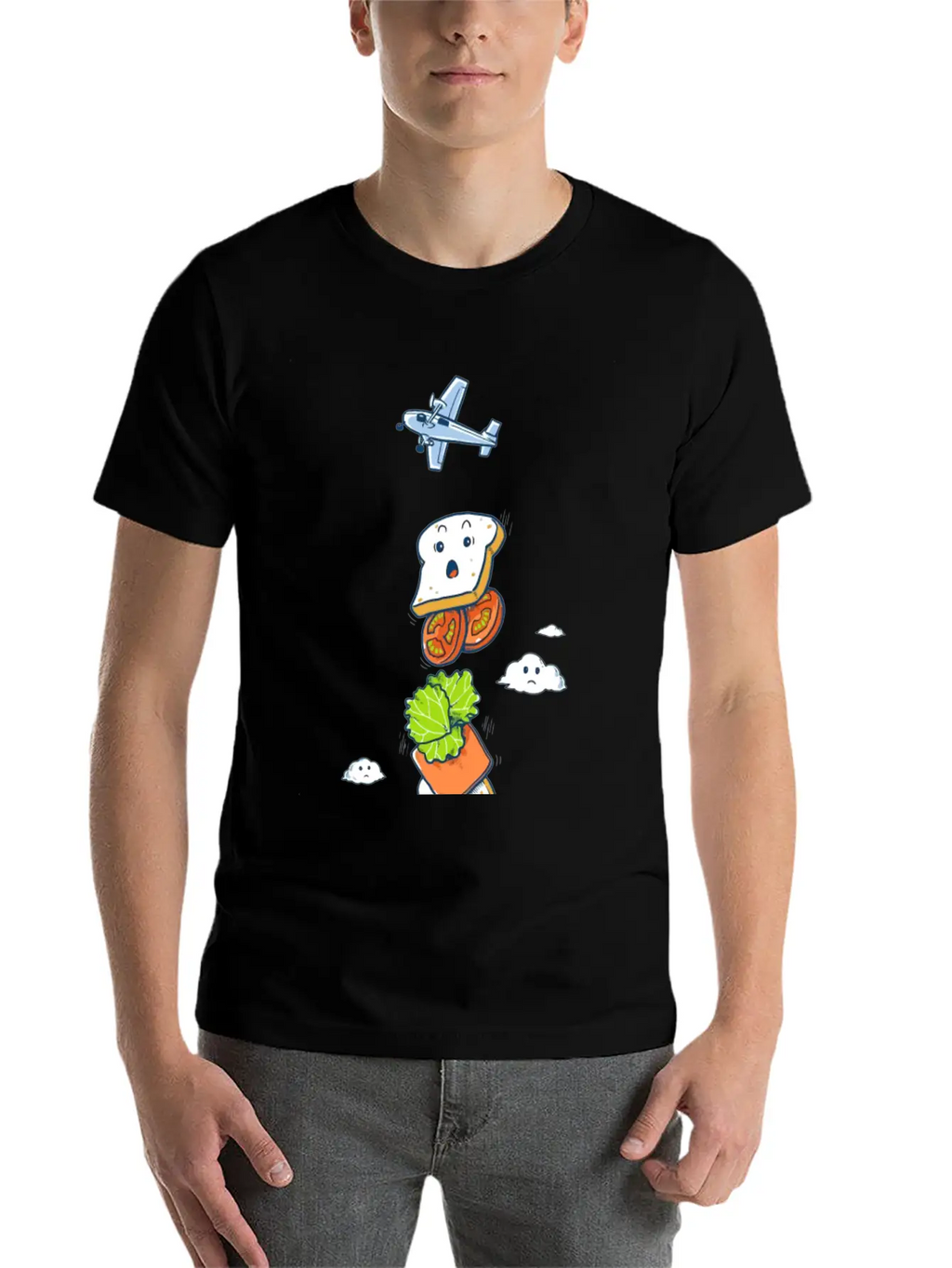 Mid Air Disintegrated Unisex Short Sleeve Soft Cotton T-Shirt – Casual Everyday Wear