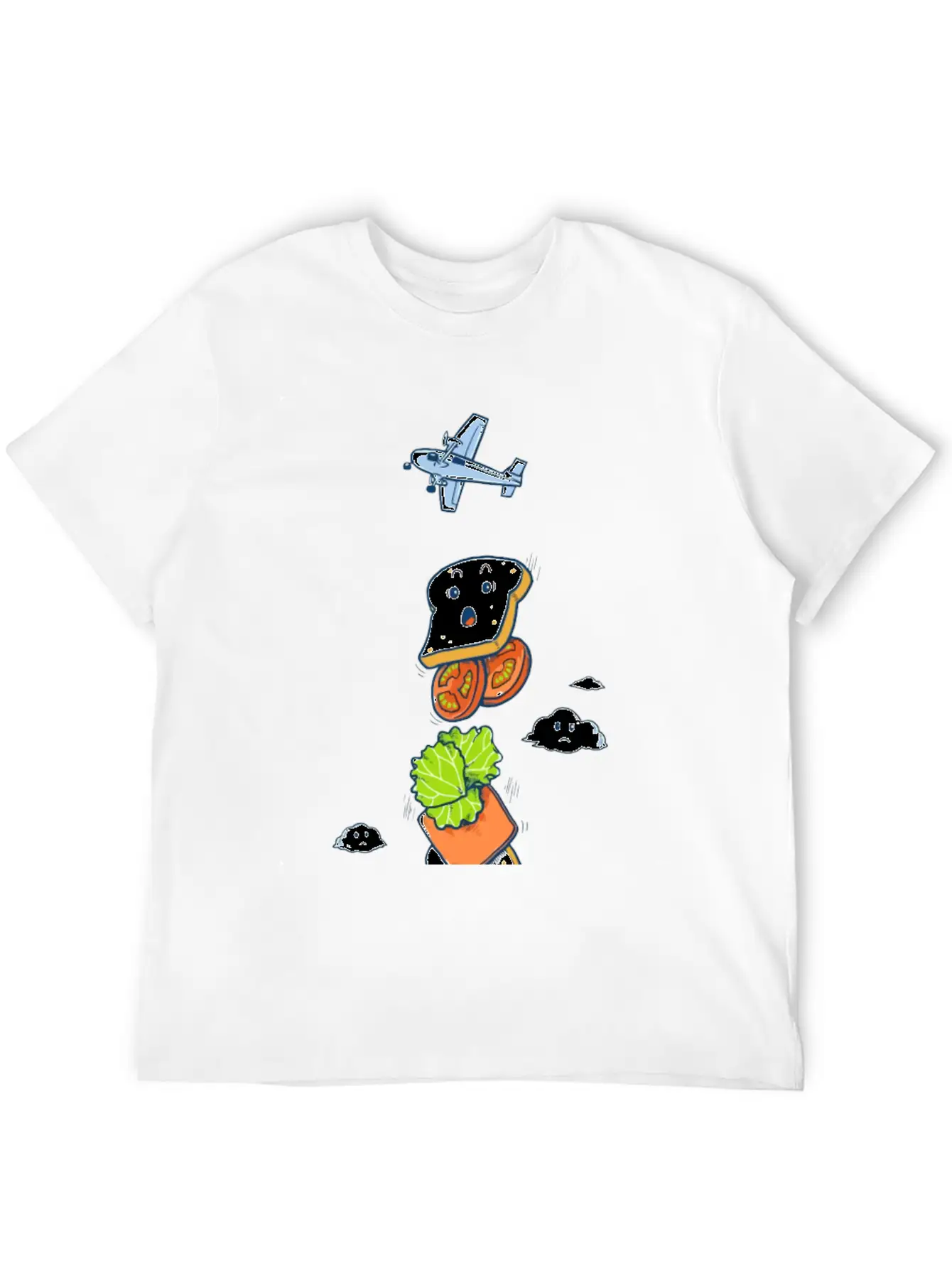 Mid Air Disintegrated Unisex Short Sleeve Soft Cotton T-Shirt – Casual Everyday Wear