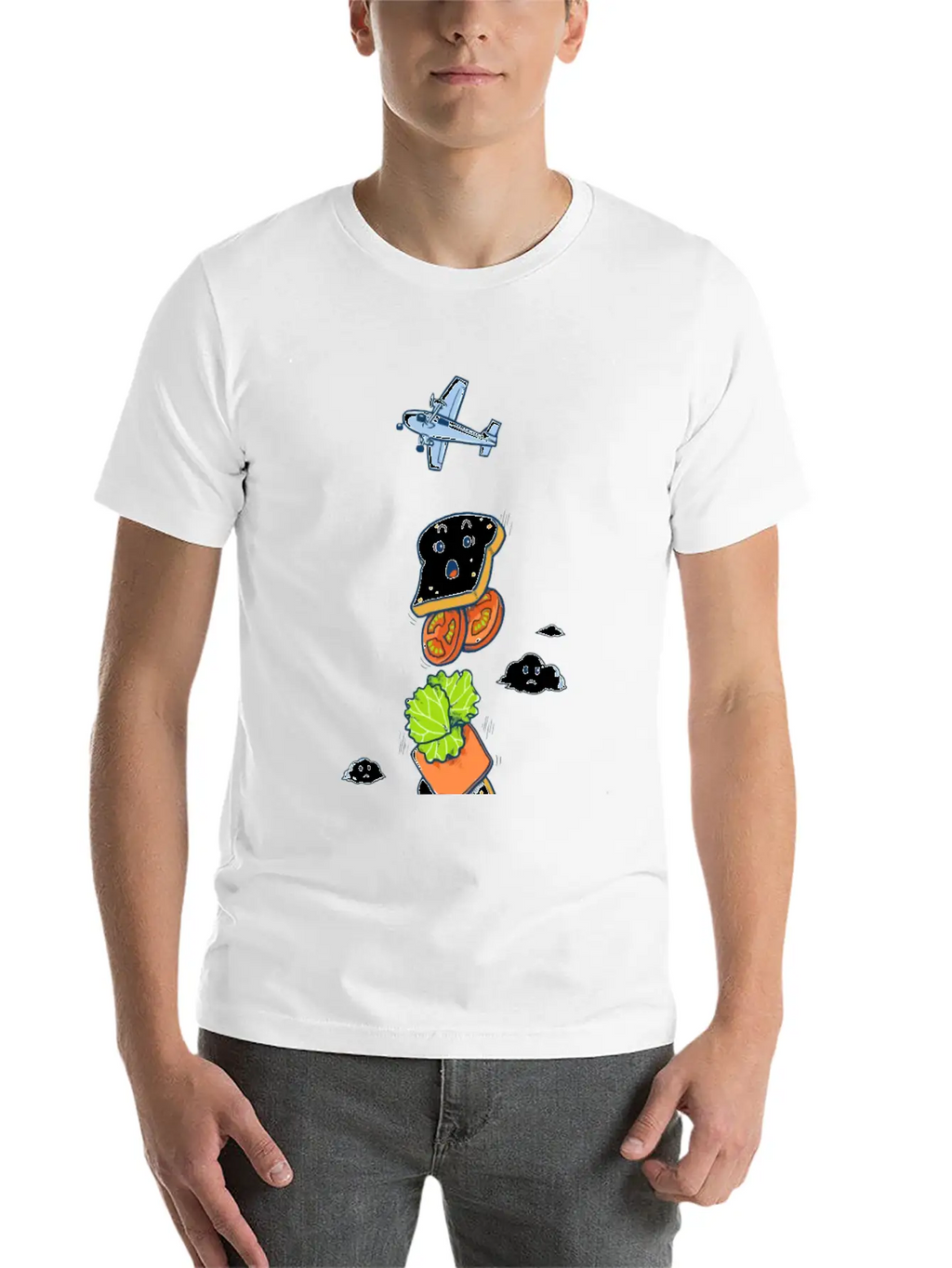 Mid Air Disintegrated Unisex Short Sleeve Soft Cotton T-Shirt – Casual Everyday Wear