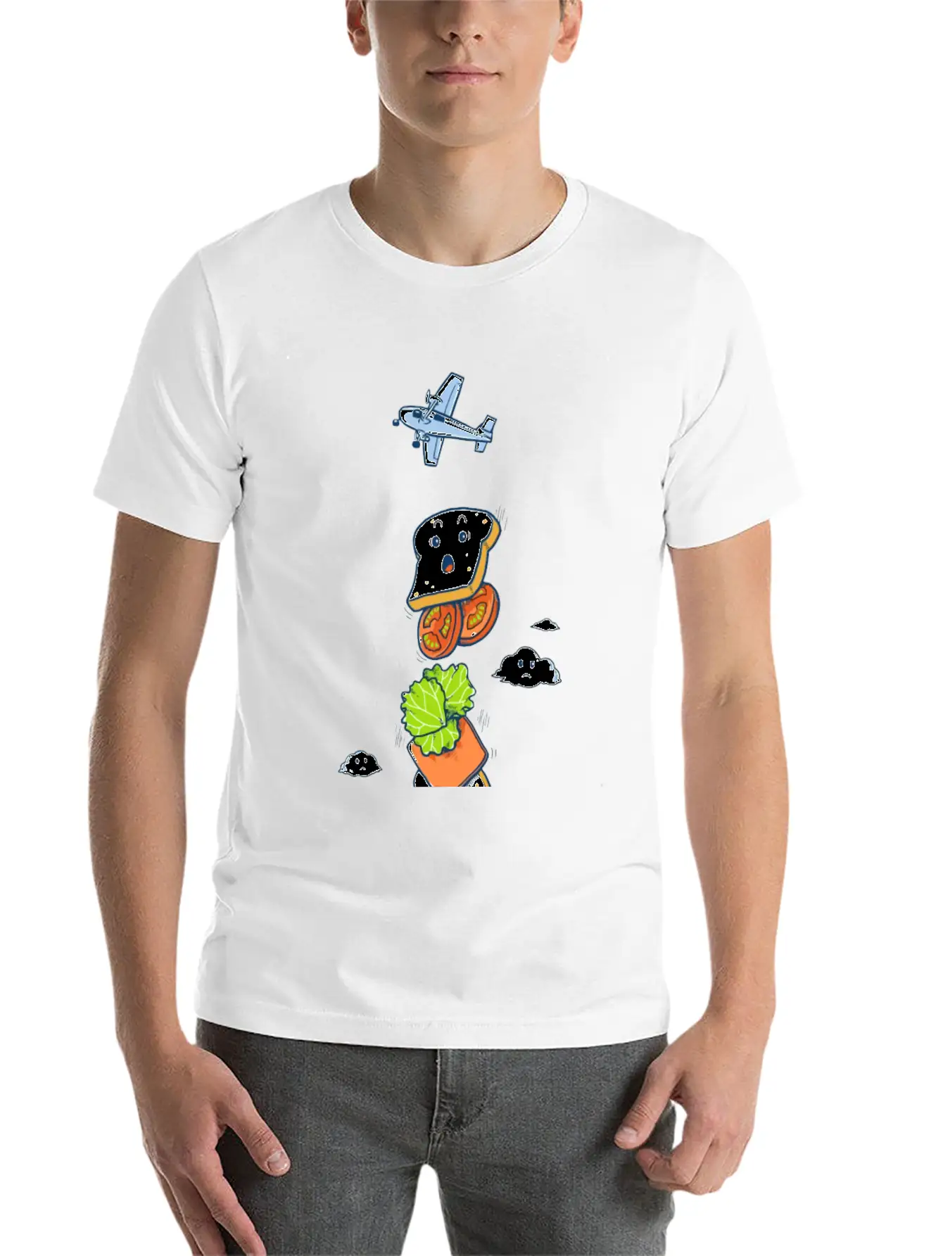 Mid Air Disintegrated Unisex Short Sleeve Soft Cotton T-Shirt – Casual Everyday Wear