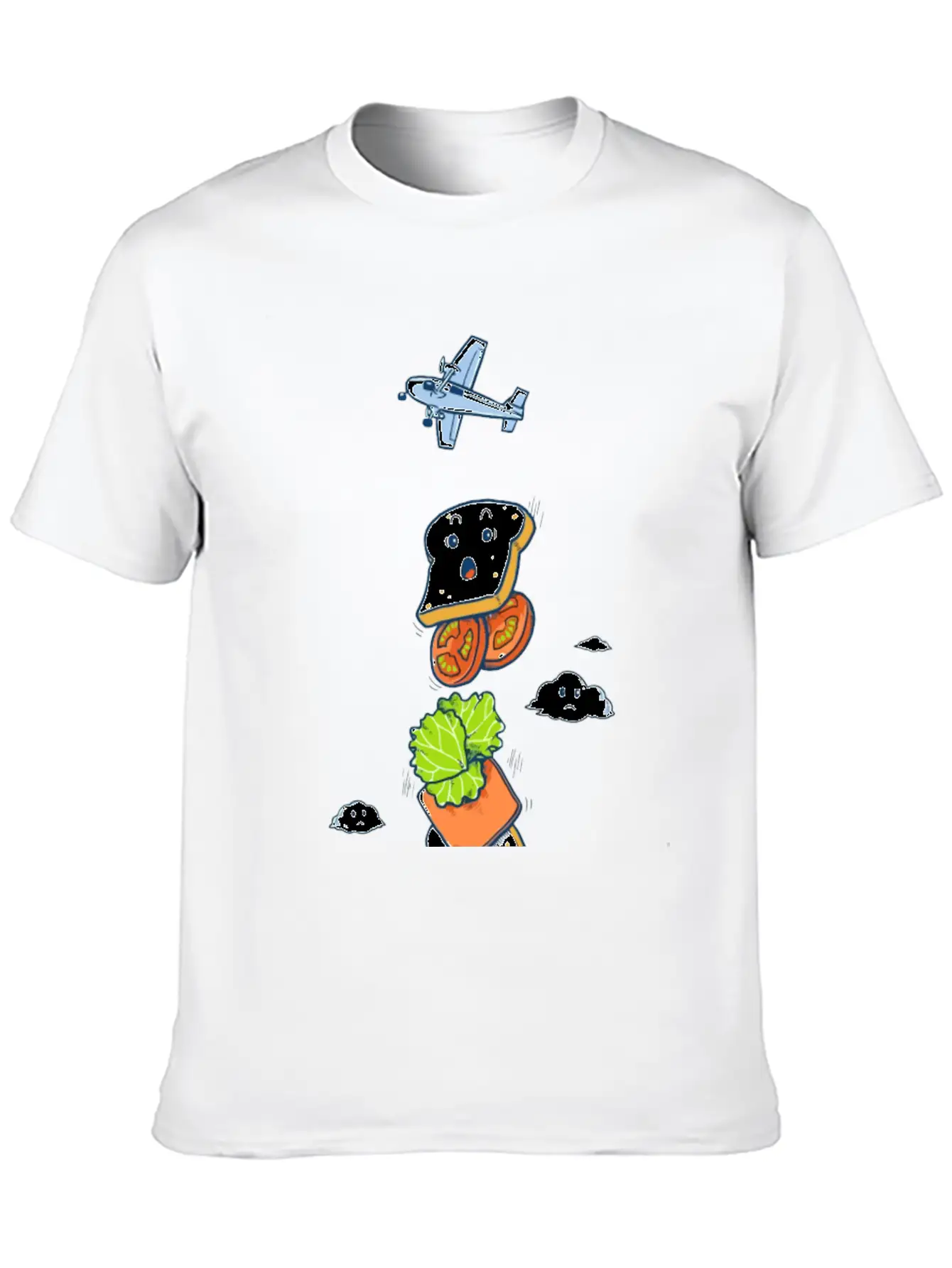 Mid Air Disintegrated Unisex Short Sleeve Soft Cotton T-Shirt – Casual Everyday Wear
