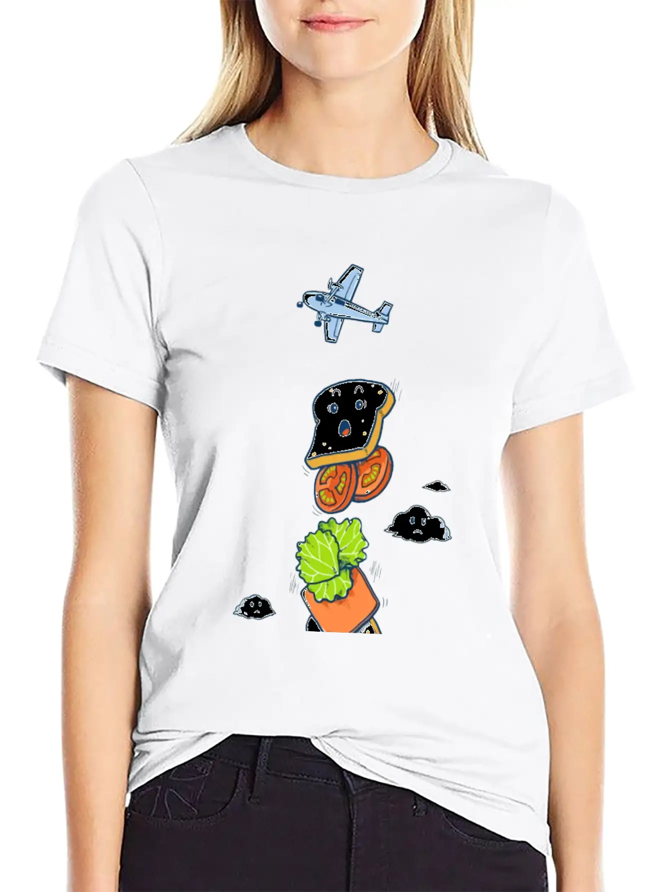Mid Air Disintegrated Unisex Short Sleeve Soft Cotton T-Shirt – Casual Everyday Wear