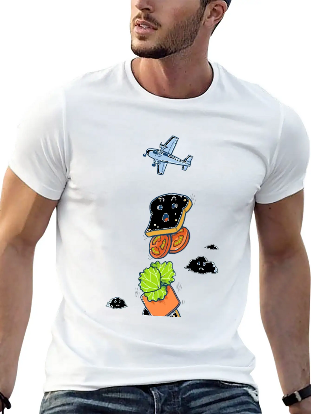 Mid Air Disintegrated Unisex Short Sleeve Soft Cotton T-Shirt – Casual Everyday Wear