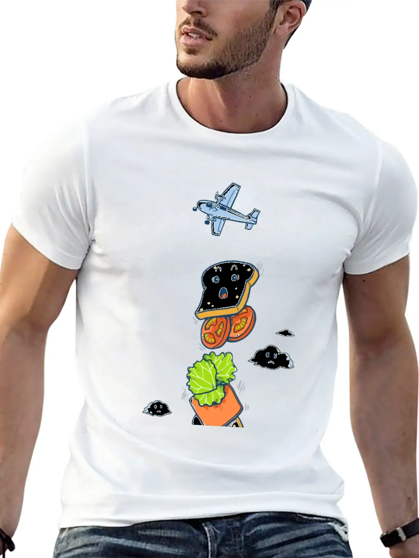 Mid Air Disintegrated Unisex Short Sleeve Soft Cotton T-Shirt – Casual Everyday Wear