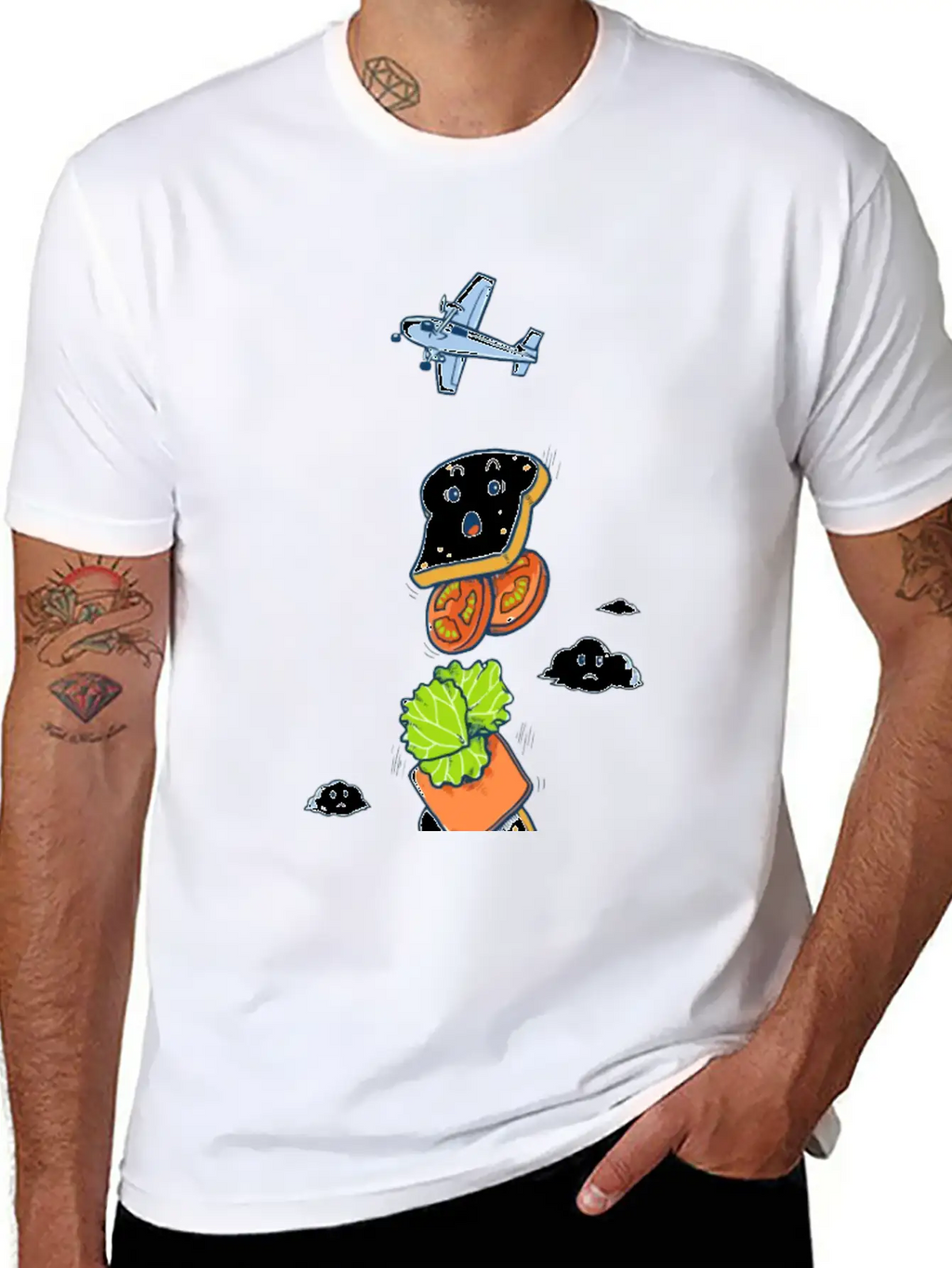 Mid Air Disintegrated Unisex Short Sleeve Soft Cotton T-Shirt – Casual Everyday Wear