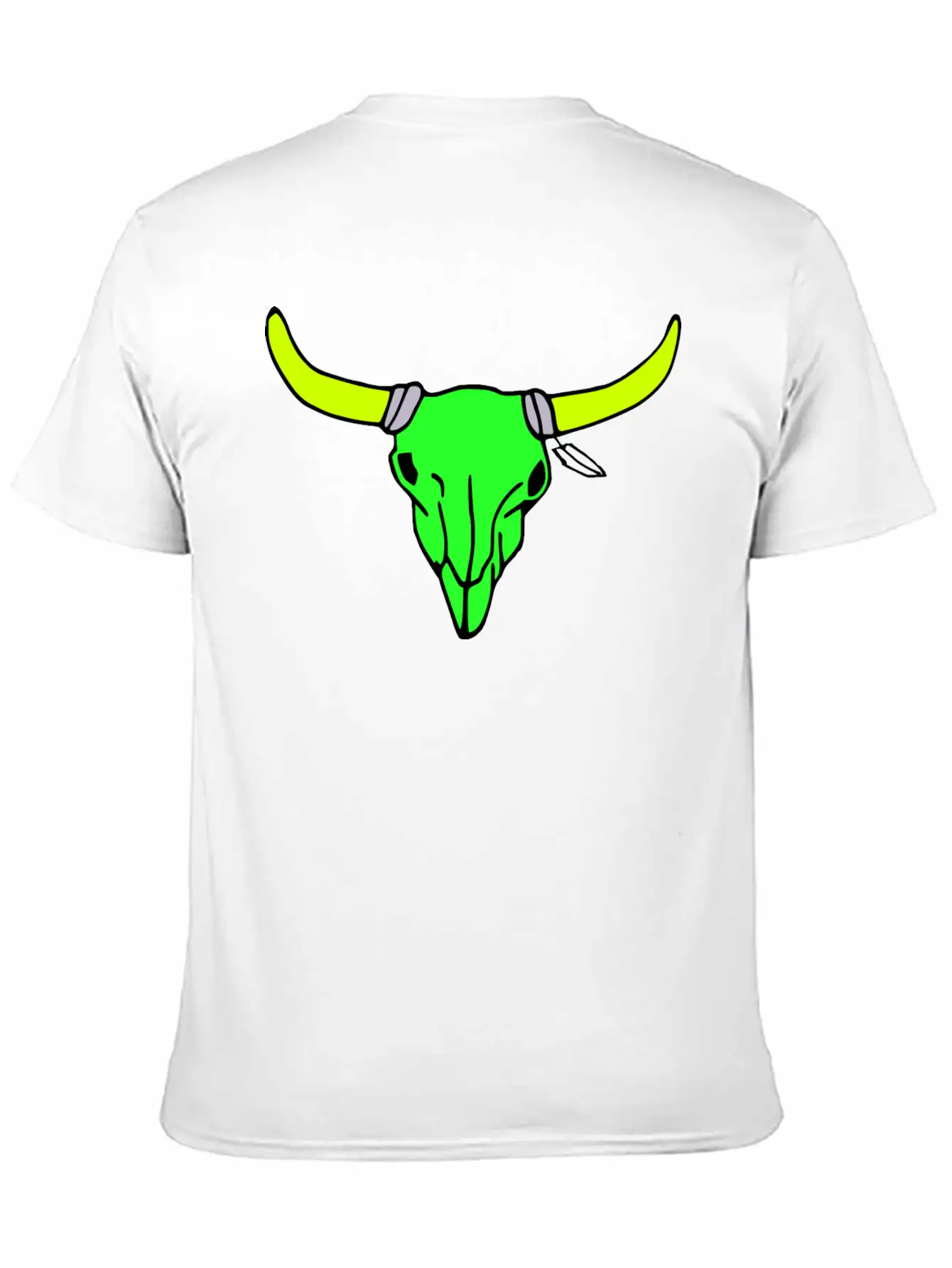 Milaino Bull Skull Stylish Everyday T-Shirt – Unisex Basic Cotton Tee