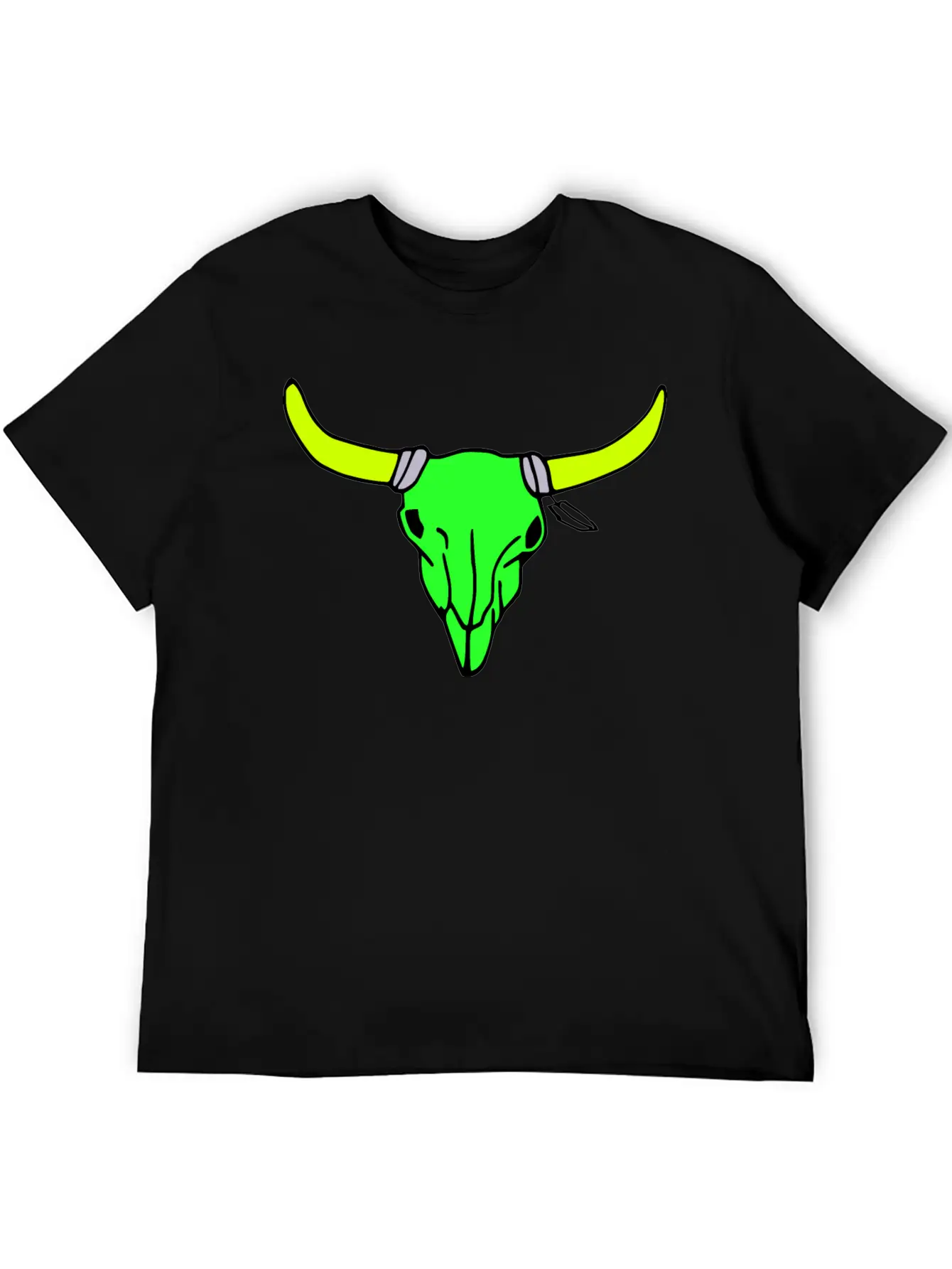 Milaino Bull Skull Stylish Everyday T-Shirt – Unisex Basic Cotton Tee