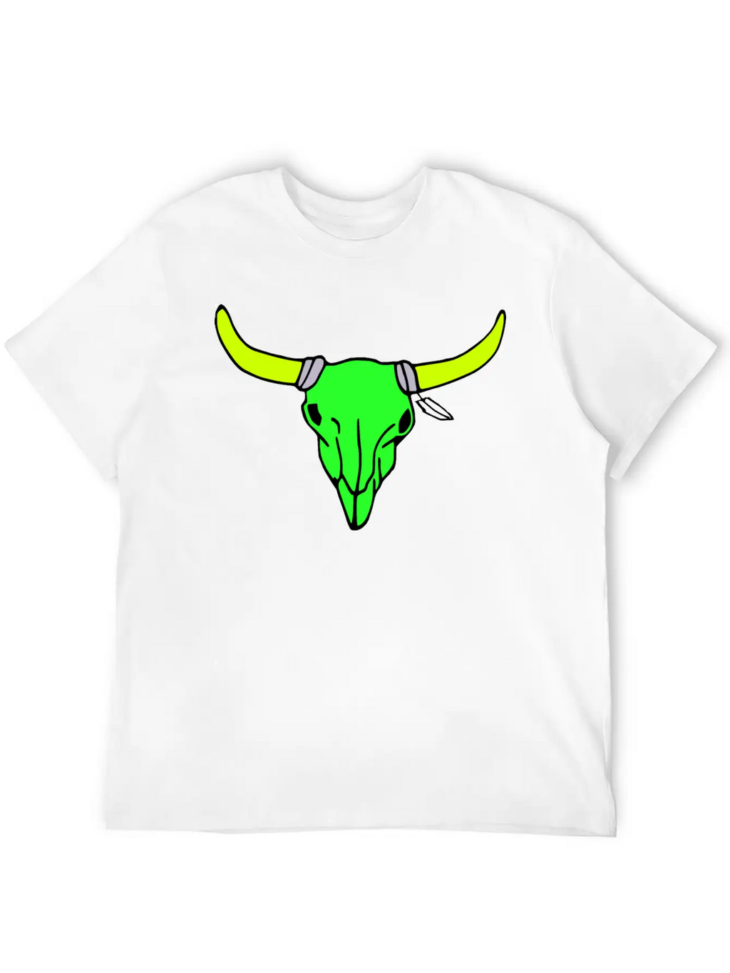 Milaino Bull Skull Stylish Everyday T-Shirt – Unisex Basic Cotton Tee