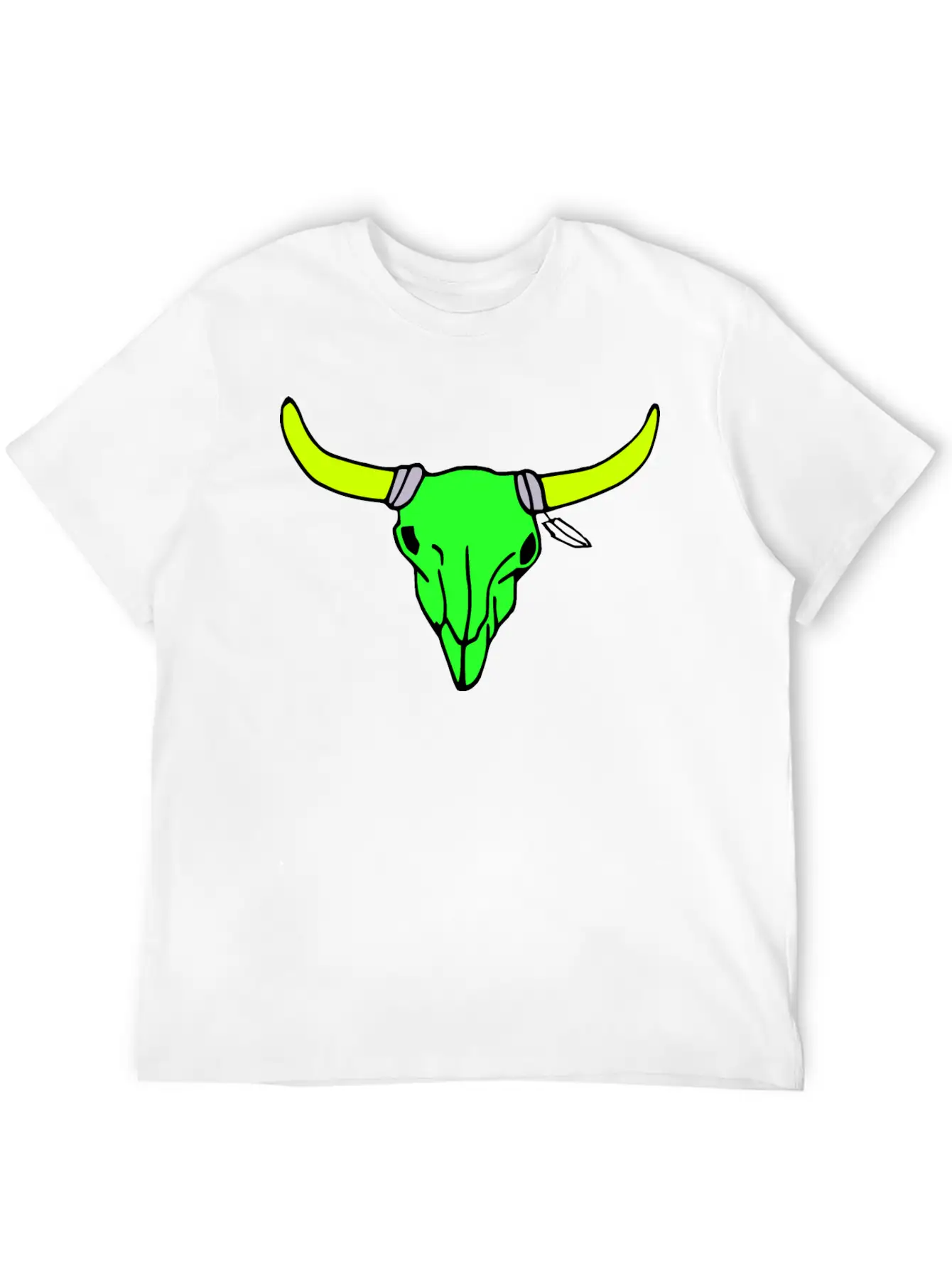 Milaino Bull Skull Stylish Everyday T-Shirt – Unisex Basic Cotton Tee