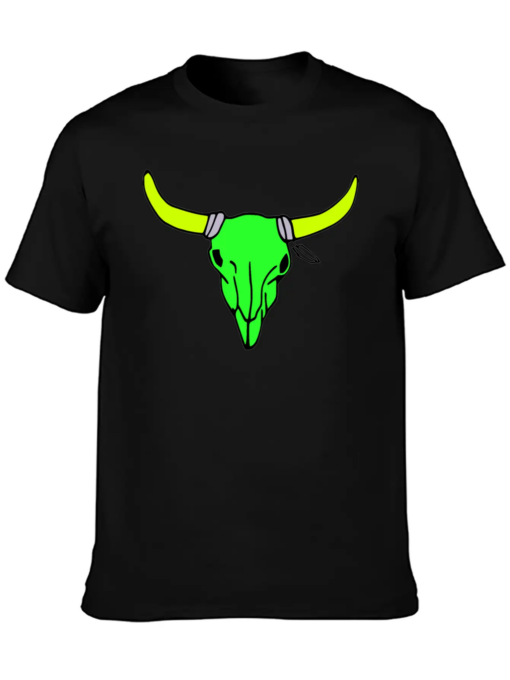 Milaino Bull Skull Stylish Everyday T-Shirt – Unisex Basic Cotton Tee
