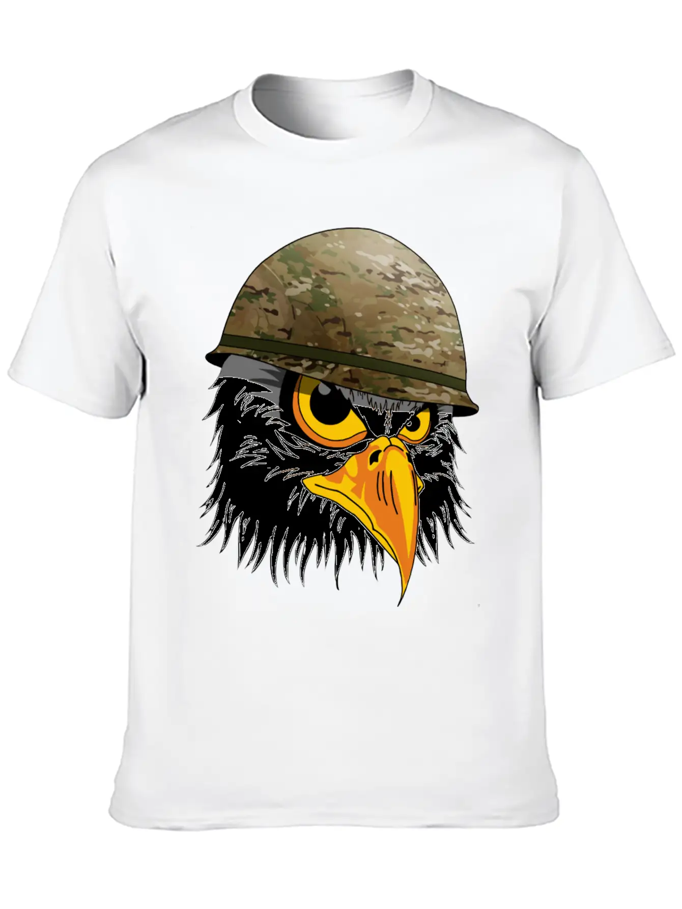 Military Bald Eage Unisex Short Sleeve Soft Cotton T-Shirt – Casual Everyday Wear