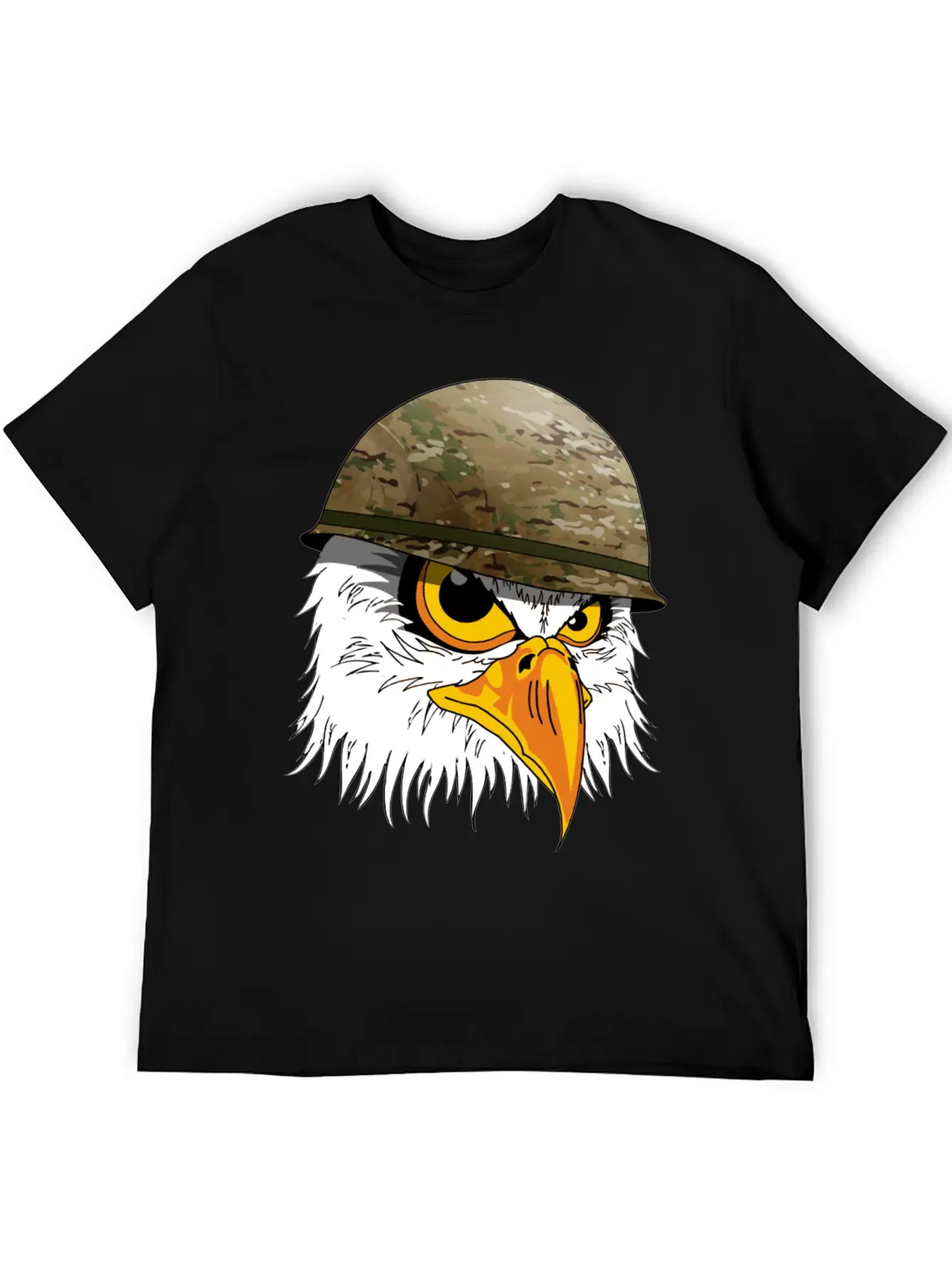 Military Bald Eage Unisex Short Sleeve Soft Cotton T-Shirt – Casual Everyday Wear