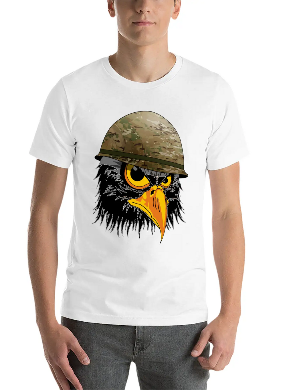 Military Bald Eage Unisex Short Sleeve Soft Cotton T-Shirt – Casual Everyday Wear