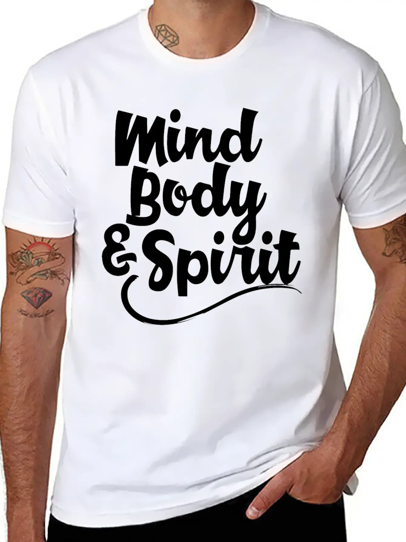 Mind Body Spirit 2 Casual Graphic T-Shirt – Simple And Comfortable Daily Wear