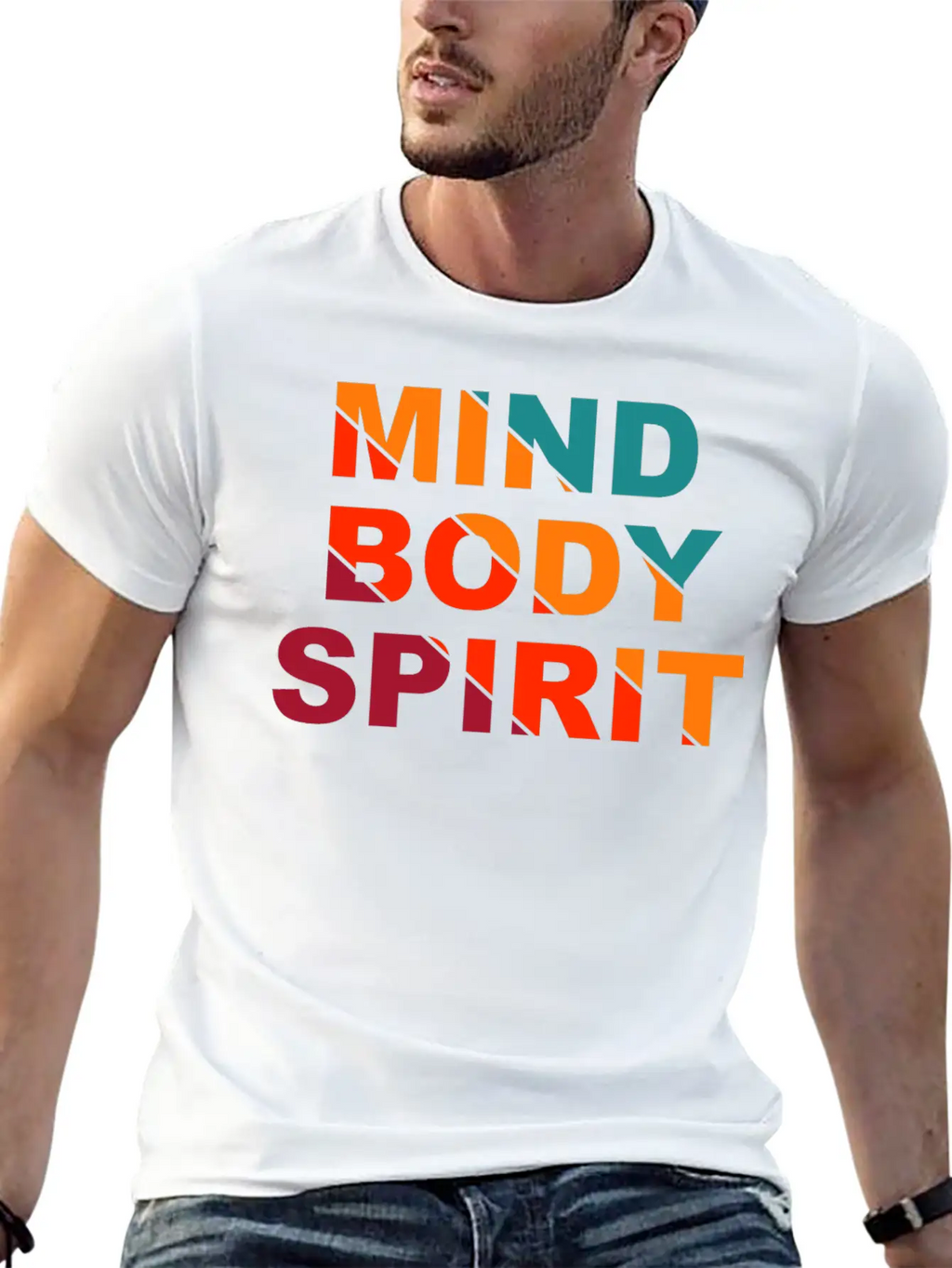 Mind Body Spirit Motivation Design Unisex Casual T-Shirt – Clean Design For Daily Comfort